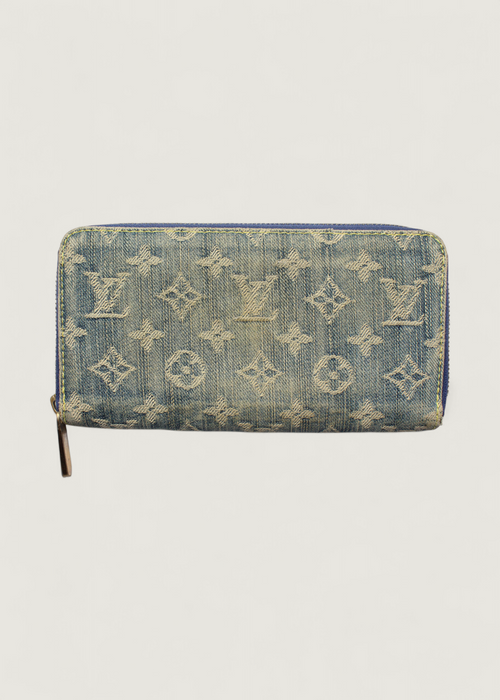 Preloved | Louis Vuitton Monogram Denim Zippy Pung i Jeans Blå Canvas