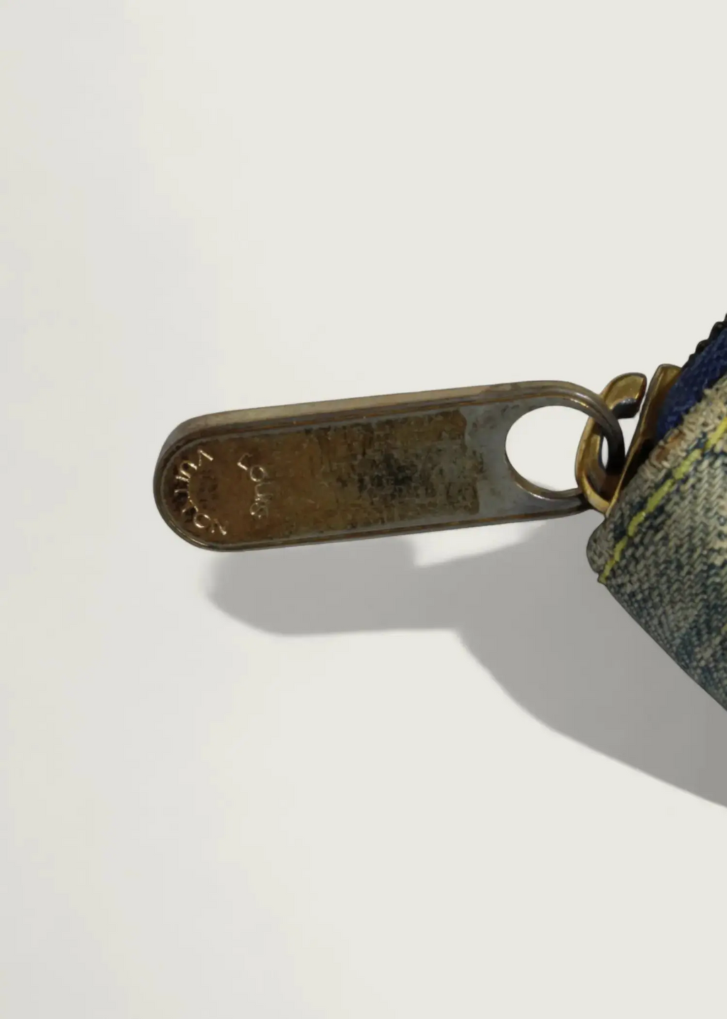 Preloved | Louis Vuitton Monogram Denim Zippy Pung i Jeans Blå Canvas Louis Vuitton