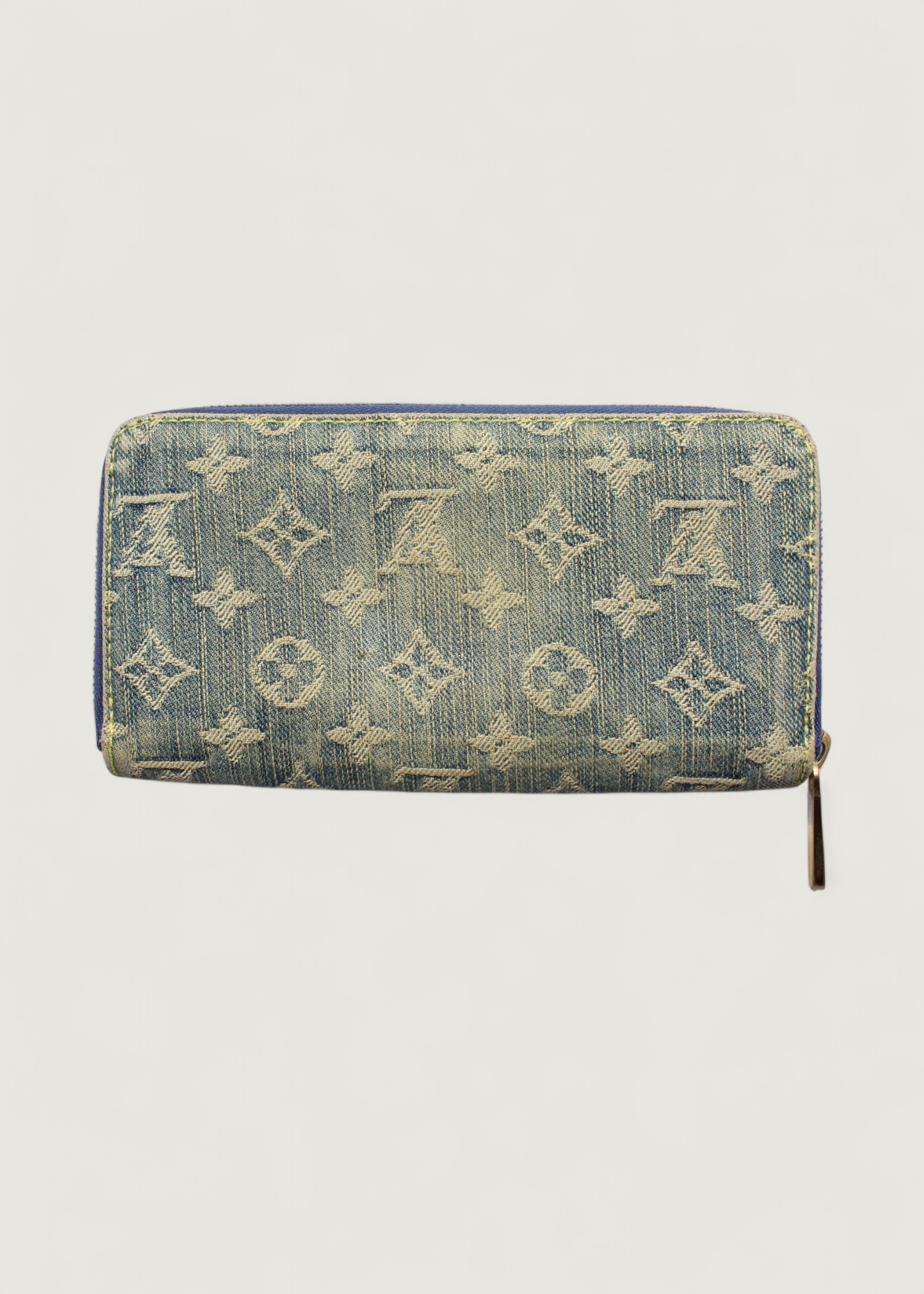 Preloved | Louis Vuitton Monogram Denim Zippy Pung i Jeans Blå Canvas