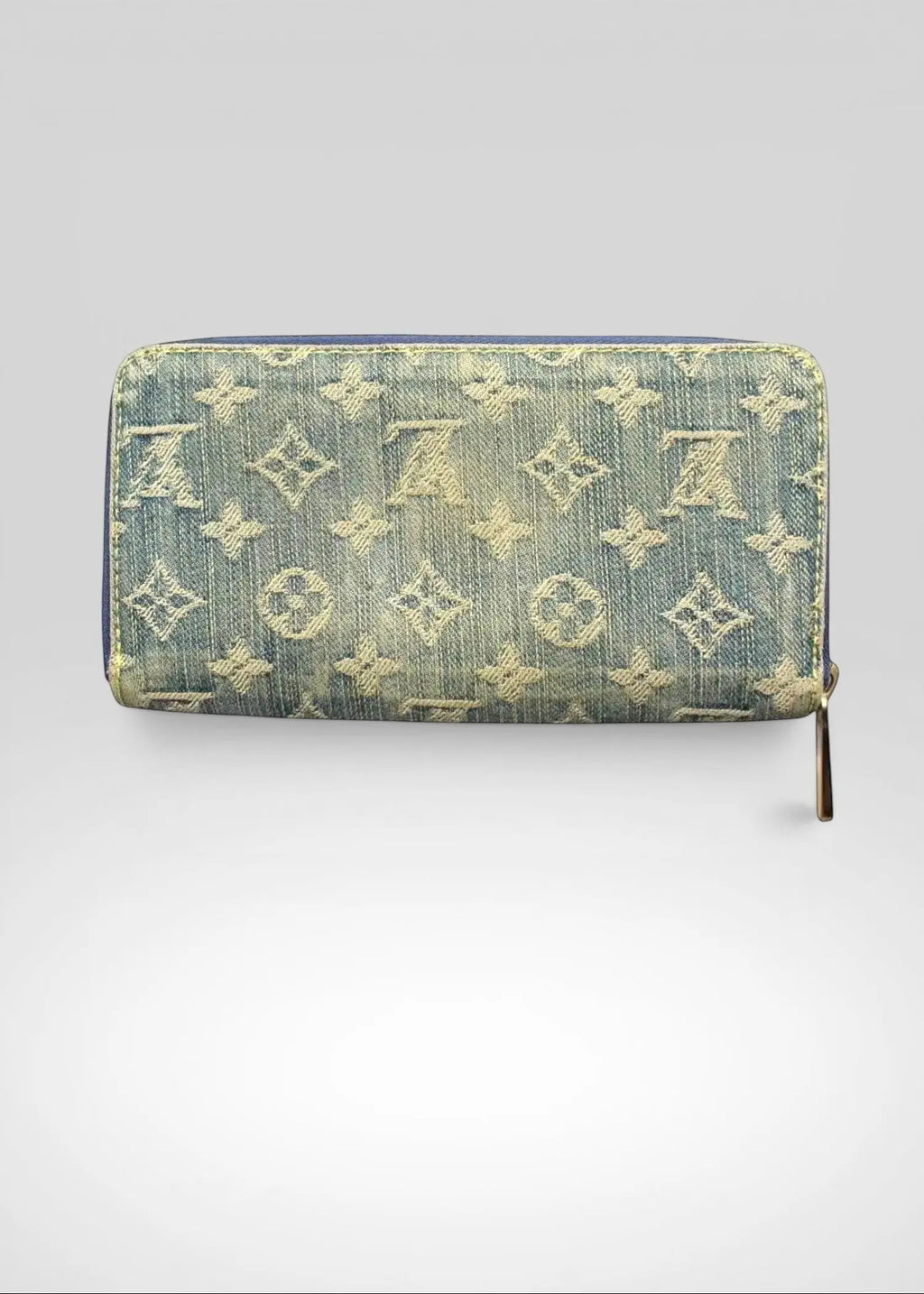 Preloved | Louis Vuitton Monogram Denim Zippy Pung i Jeans Blå Canvas Louis Vuitton