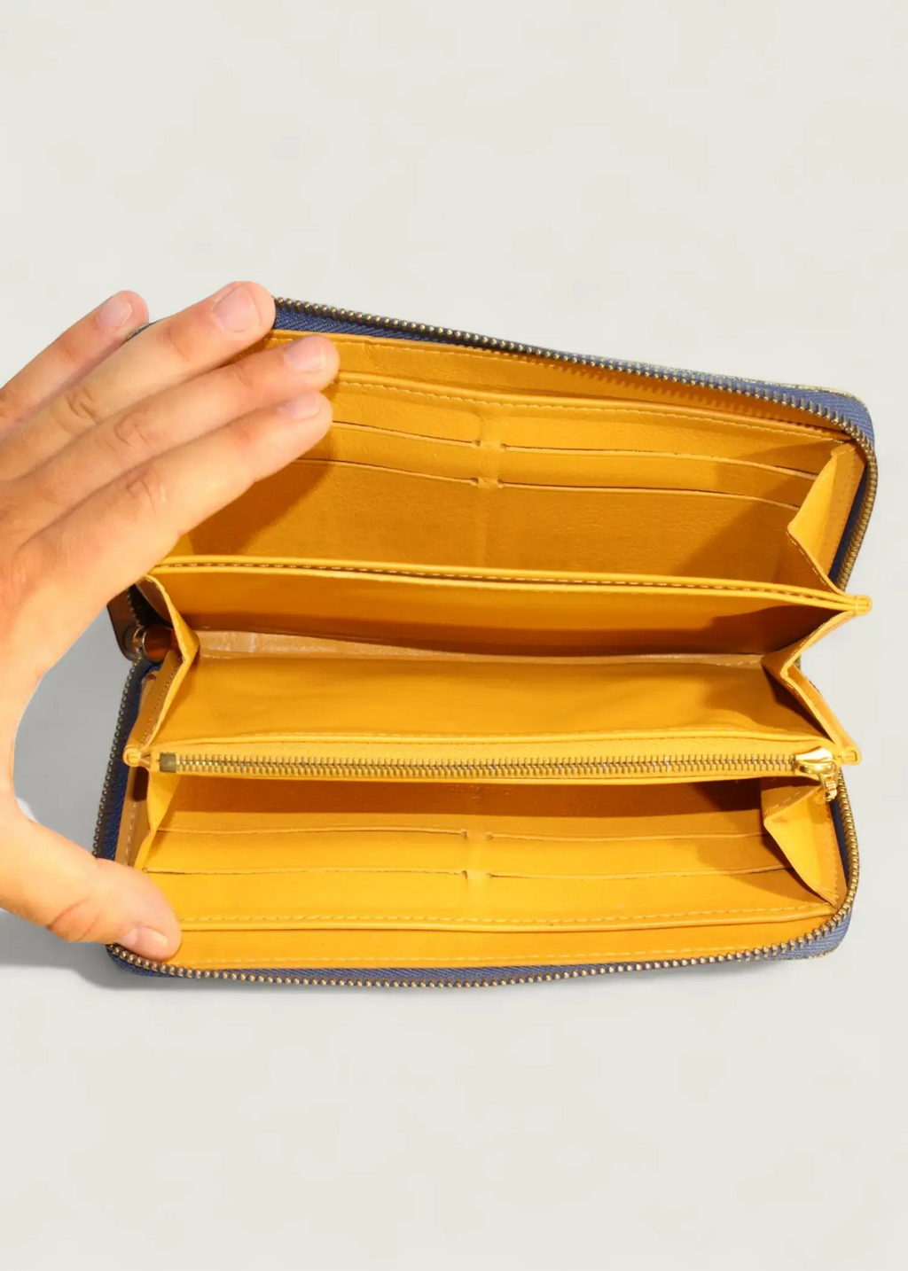 Preloved | Louis Vuitton Monogram Denim Zippy Pung i Jeans Blå Canvas Louis Vuitton