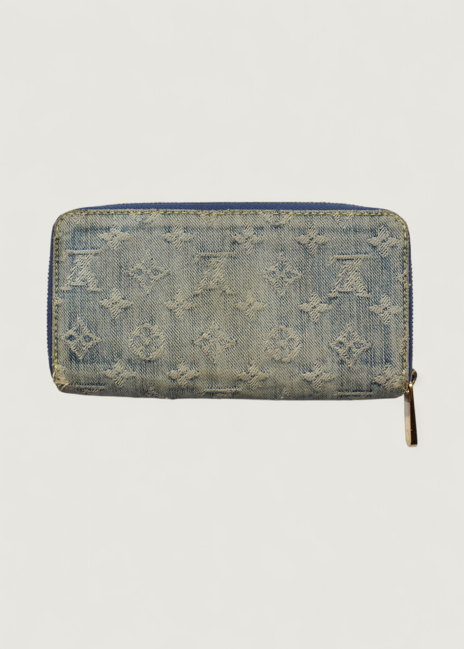 Preloved | Louis Vuitton Monogram Denim Zippy Pung i Jeans Blå Canvas