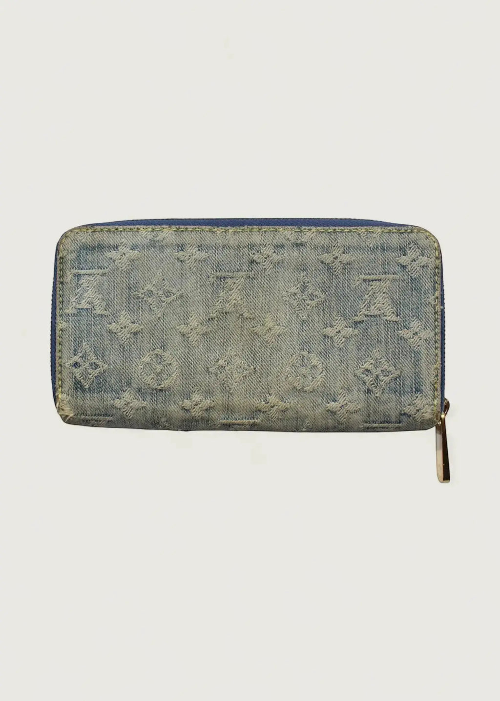 Preloved | Louis Vuitton Monogram Denim Zippy Pung i Jeans Blå Canvas Louis Vuitton