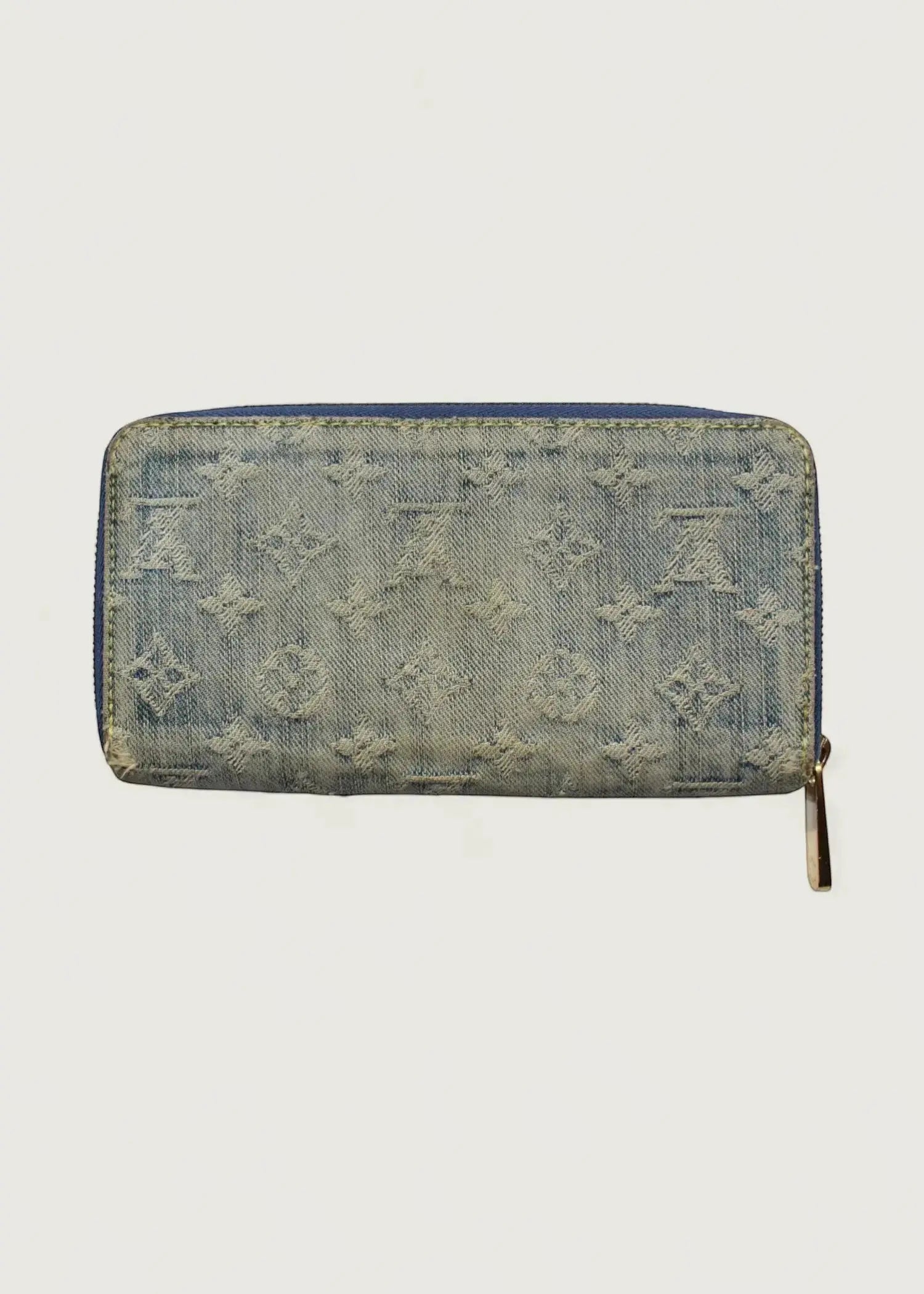 Preloved | Louis Vuitton Monogram Denim Zippy Pung i Jeans Blå Canvas Louis Vuitton