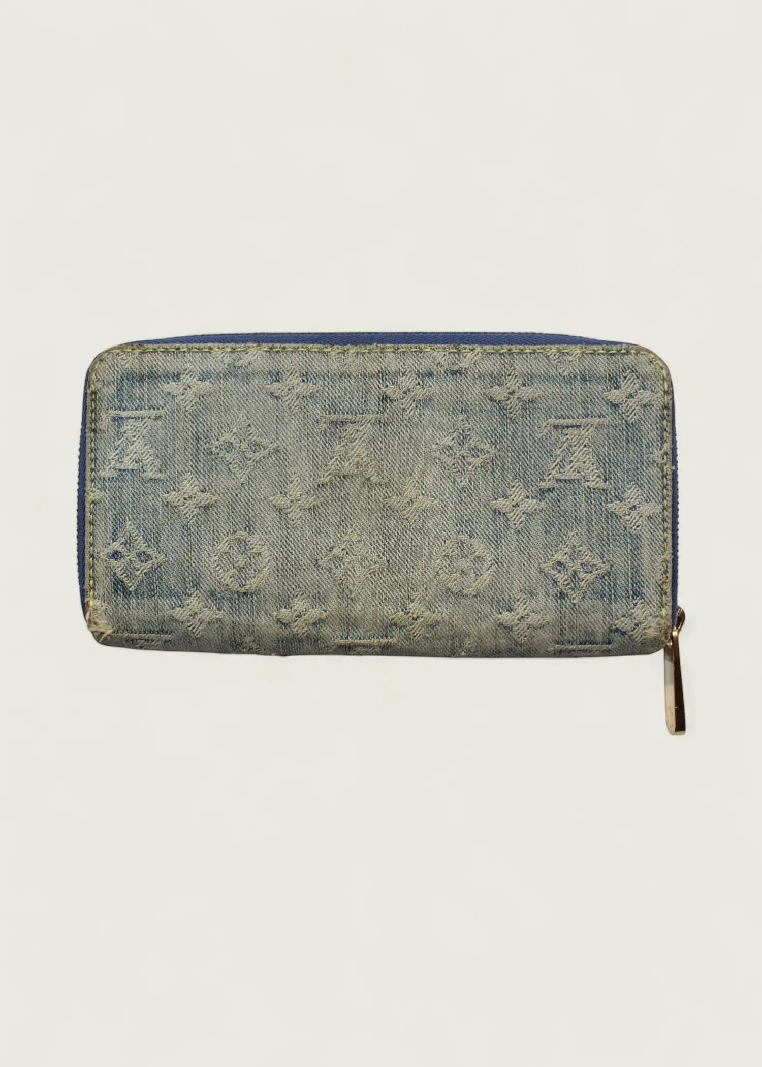 Preloved | Louis Vuitton Monogram Denim Zippy Pung i Jeans Blå Canvas Louis Vuitton