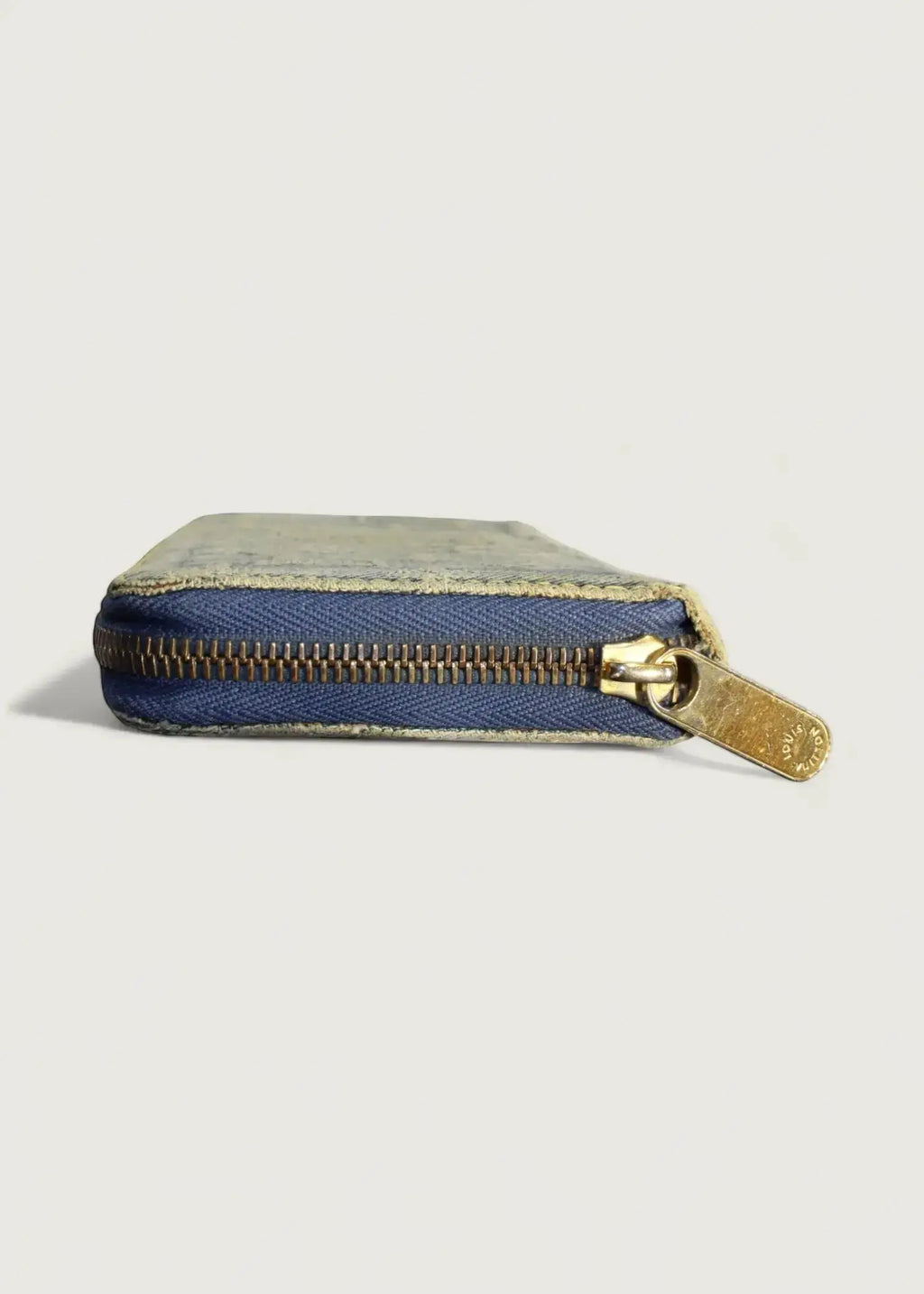 Preloved | Louis Vuitton Monogram Denim Zippy Pung i Jeans Blå Canvas Louis Vuitton