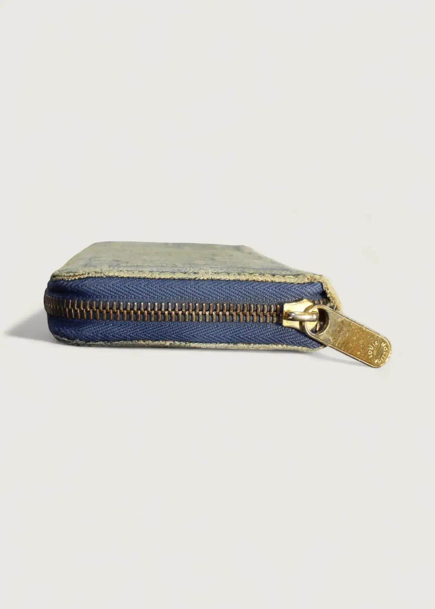 Preloved | Louis Vuitton Monogram Denim Zippy Pung i Jeans Blå Canvas Louis Vuitton