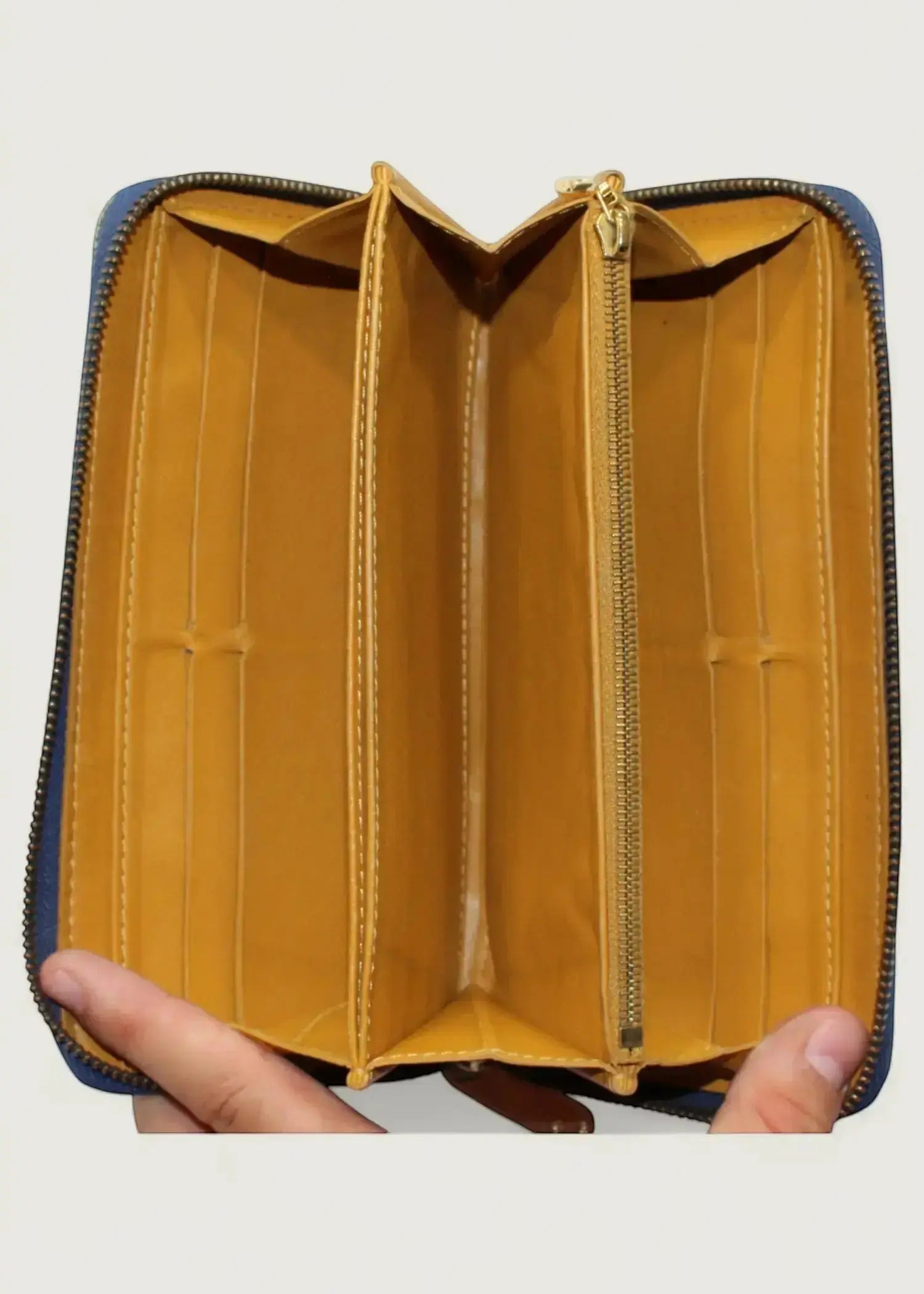 Preloved | Louis Vuitton Monogram Denim Zippy Pung i Jeans Blå Canvas Louis Vuitton