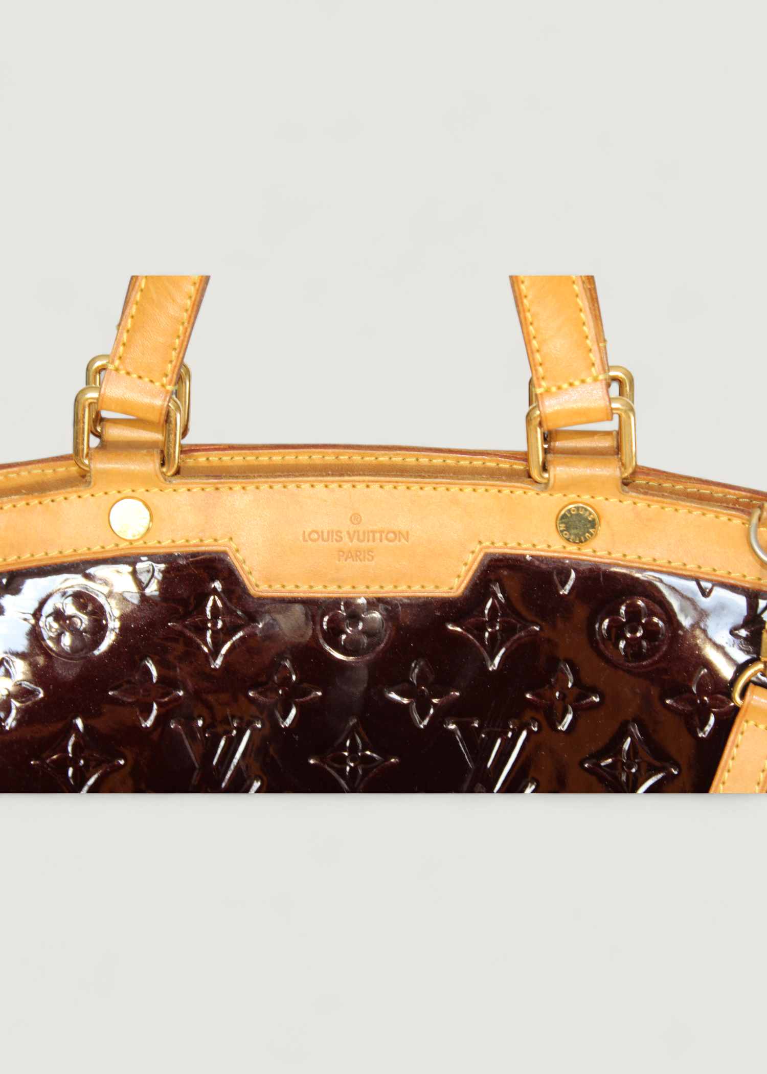 Preloved | Louis Vuitton Monogram Vernis Brea MM Totebag i Bordeaux Rød
