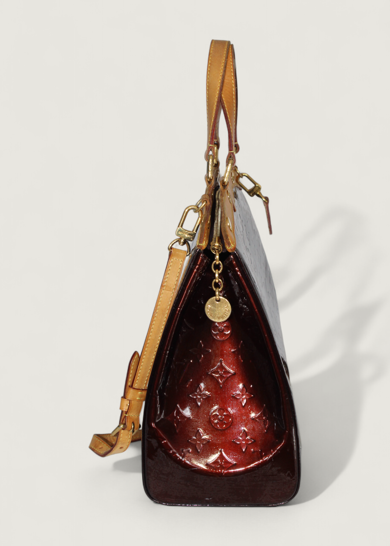 Preloved | Louis Vuitton Monogram Vernis Brea MM Totebag i Bordeaux Rød