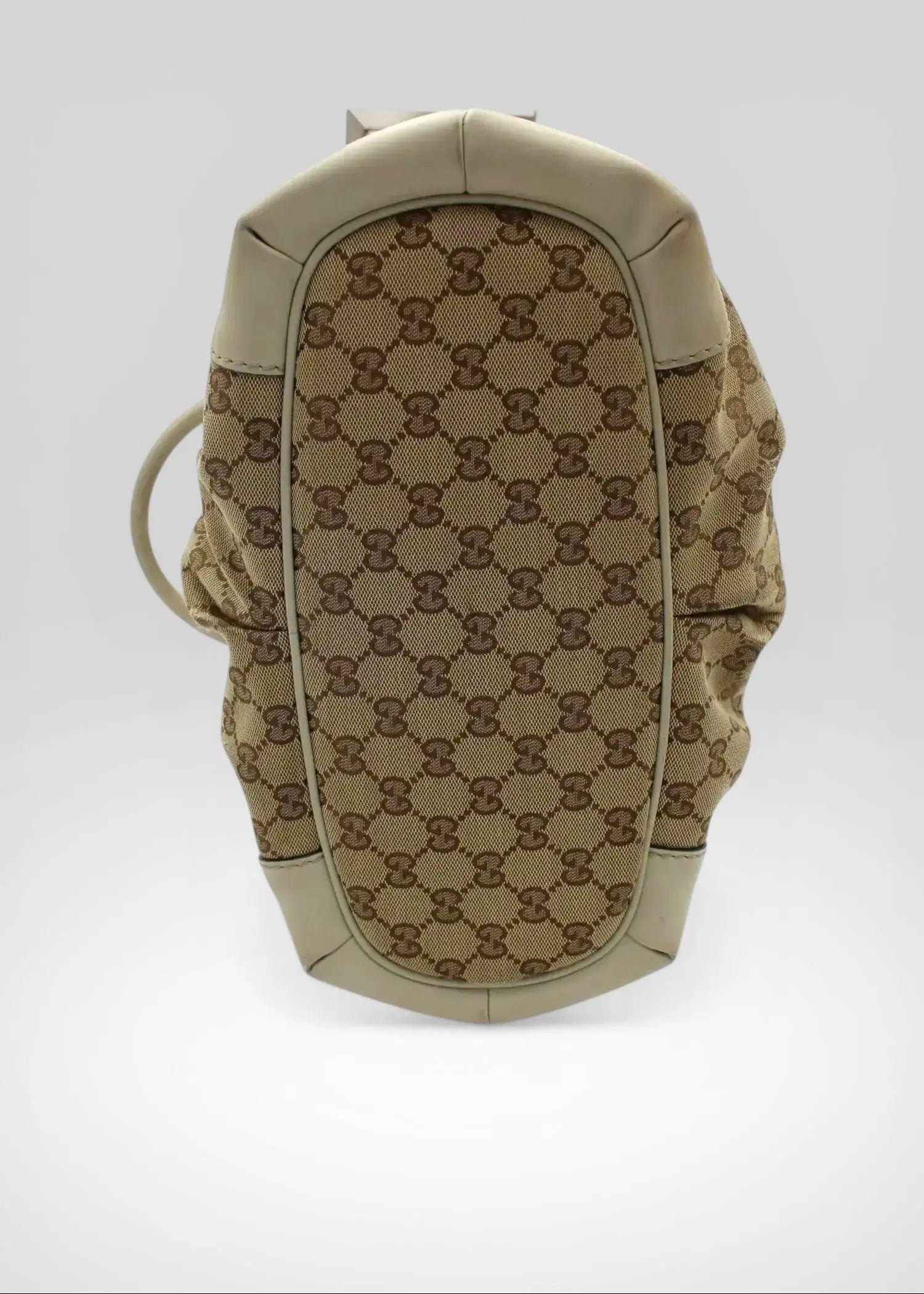 Preloved | Gucci GG Monogram Håndtaske & Crossbody med Hvid Læder Gucci