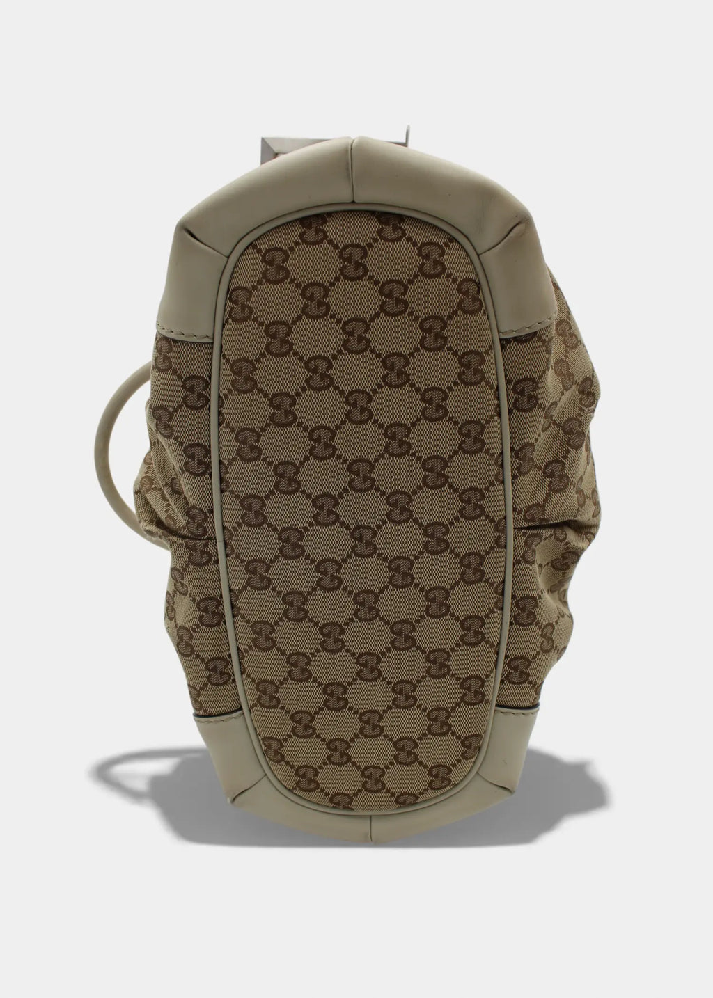 Preloved | Gucci GG Monogram Håndtaske & Crossbody med Hvid Læder