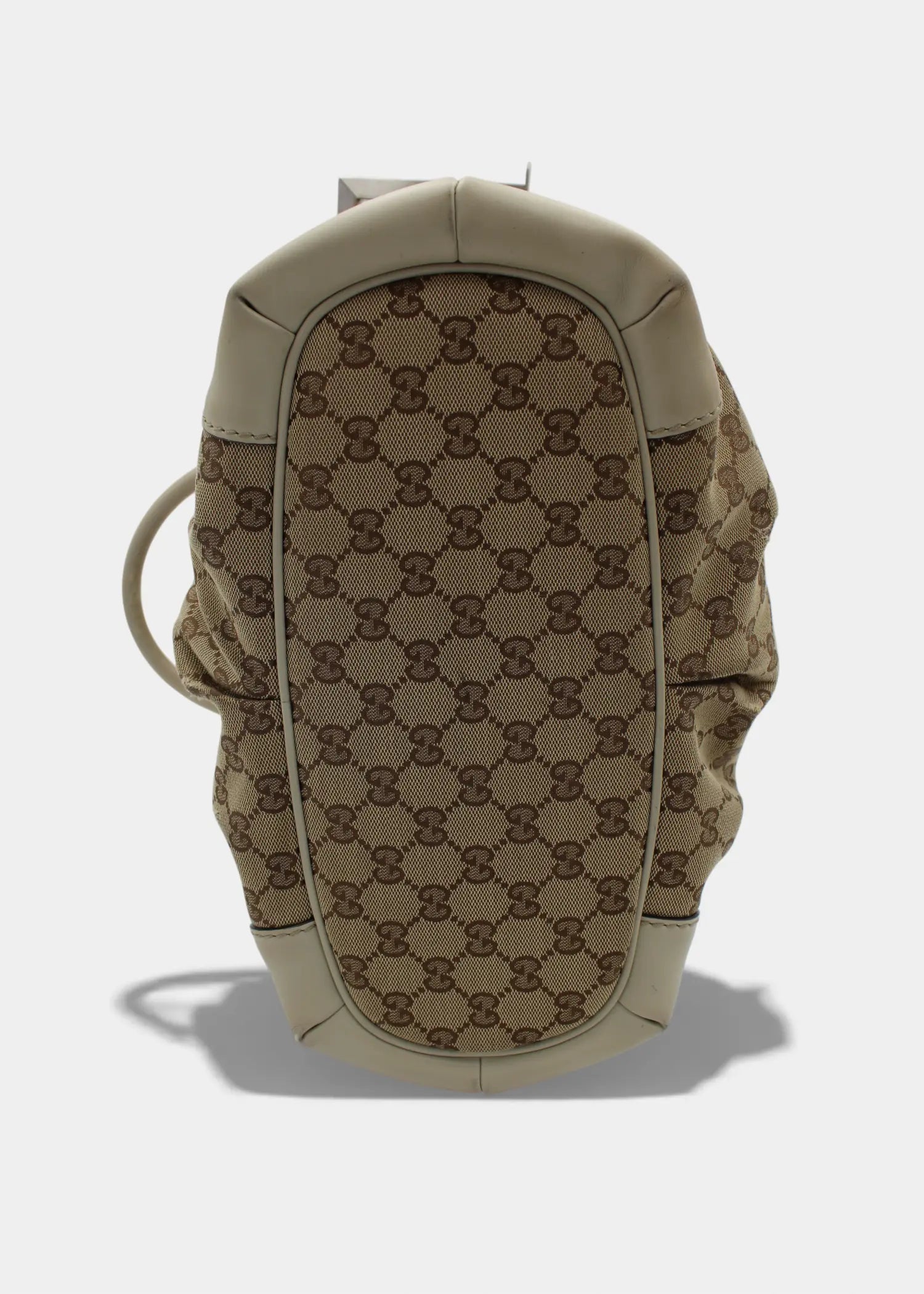 Preloved | Gucci GG Monogram Håndtaske & Crossbody med Hvid Læder