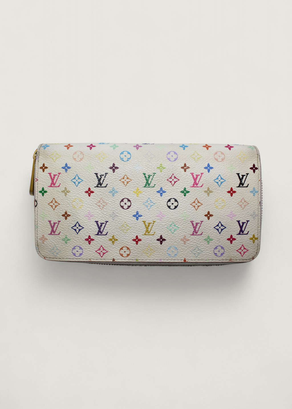 Preloved | Louis Vuitton Monogram x Takashi Murakami Multicolor Zippy Hvid Pung