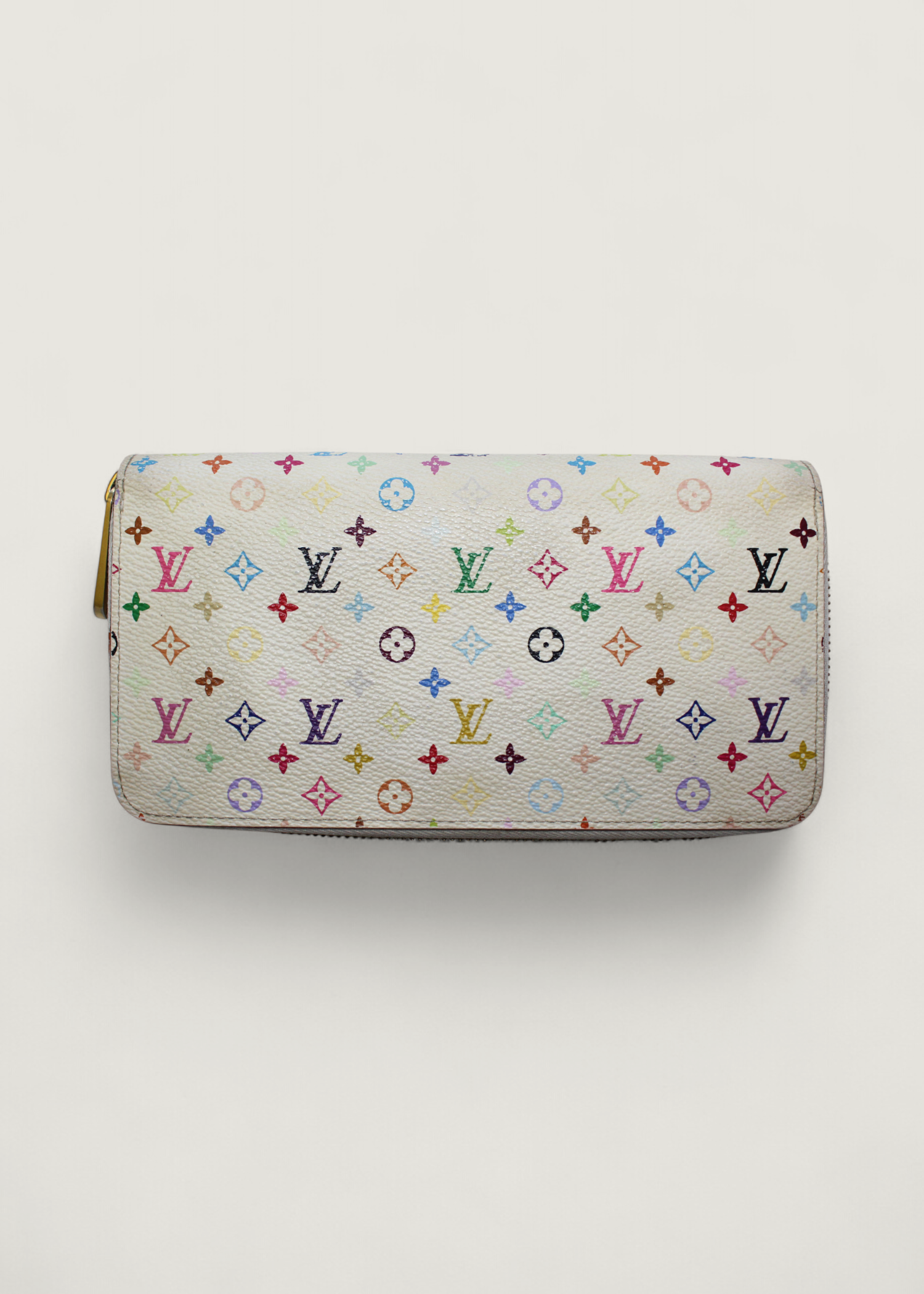 Preloved | Louis Vuitton Monogram x Takashi Murakami Multicolor Zippy Hvid Pung