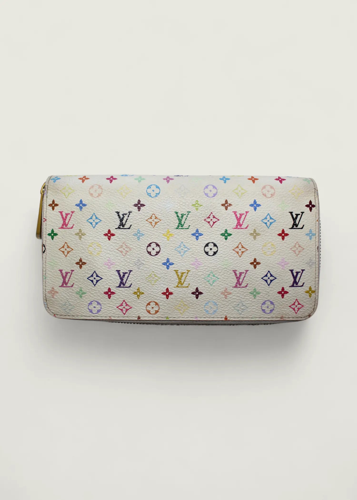 Preloved | Louis Vuitton Monogram x Takashi Murakami Multicolor Zippy Hvid Pung Louis Vuitton
