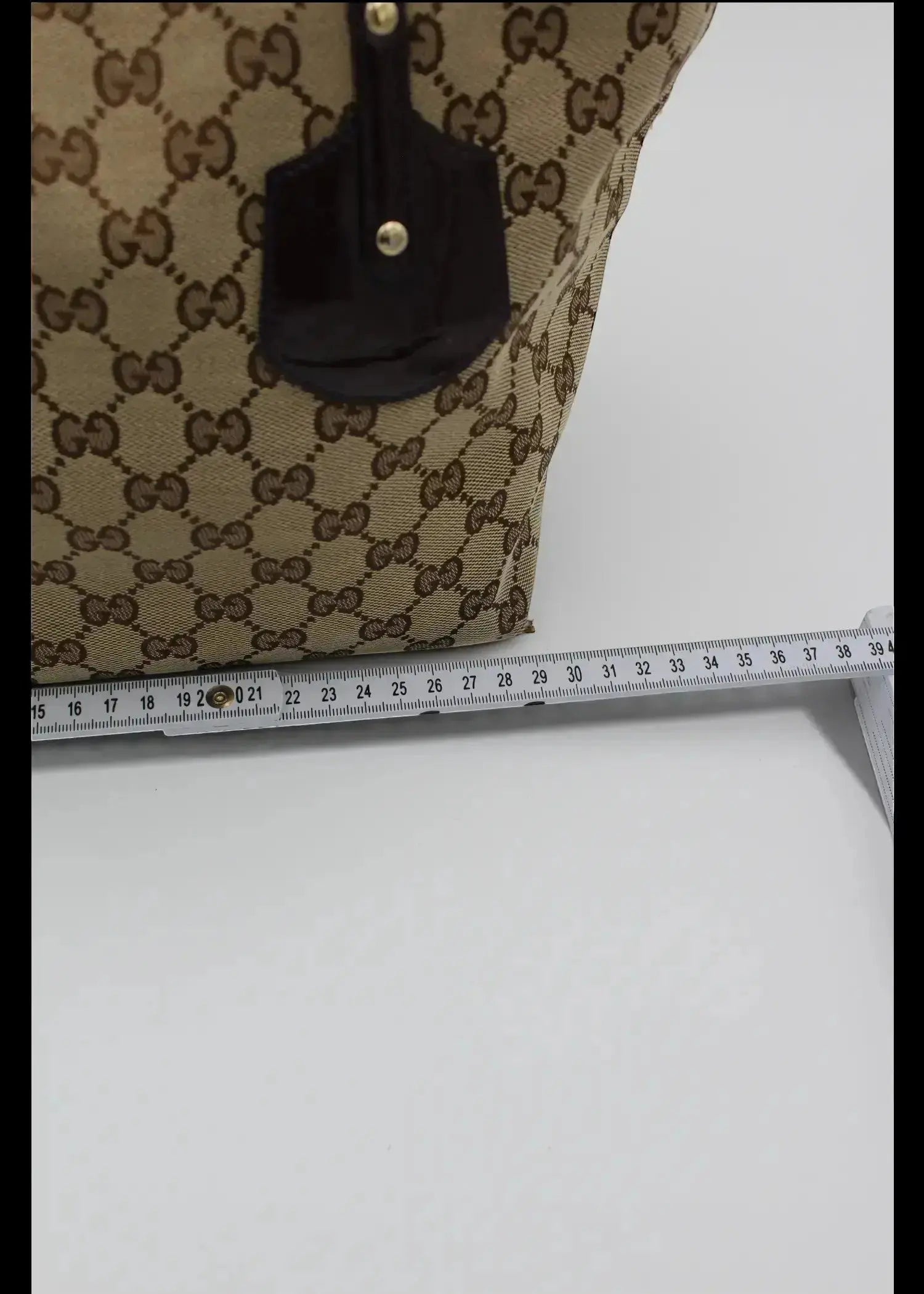 Preloved | Gucci GG Monogram Totebag med Sort / Lilla PVC Læder Gucci