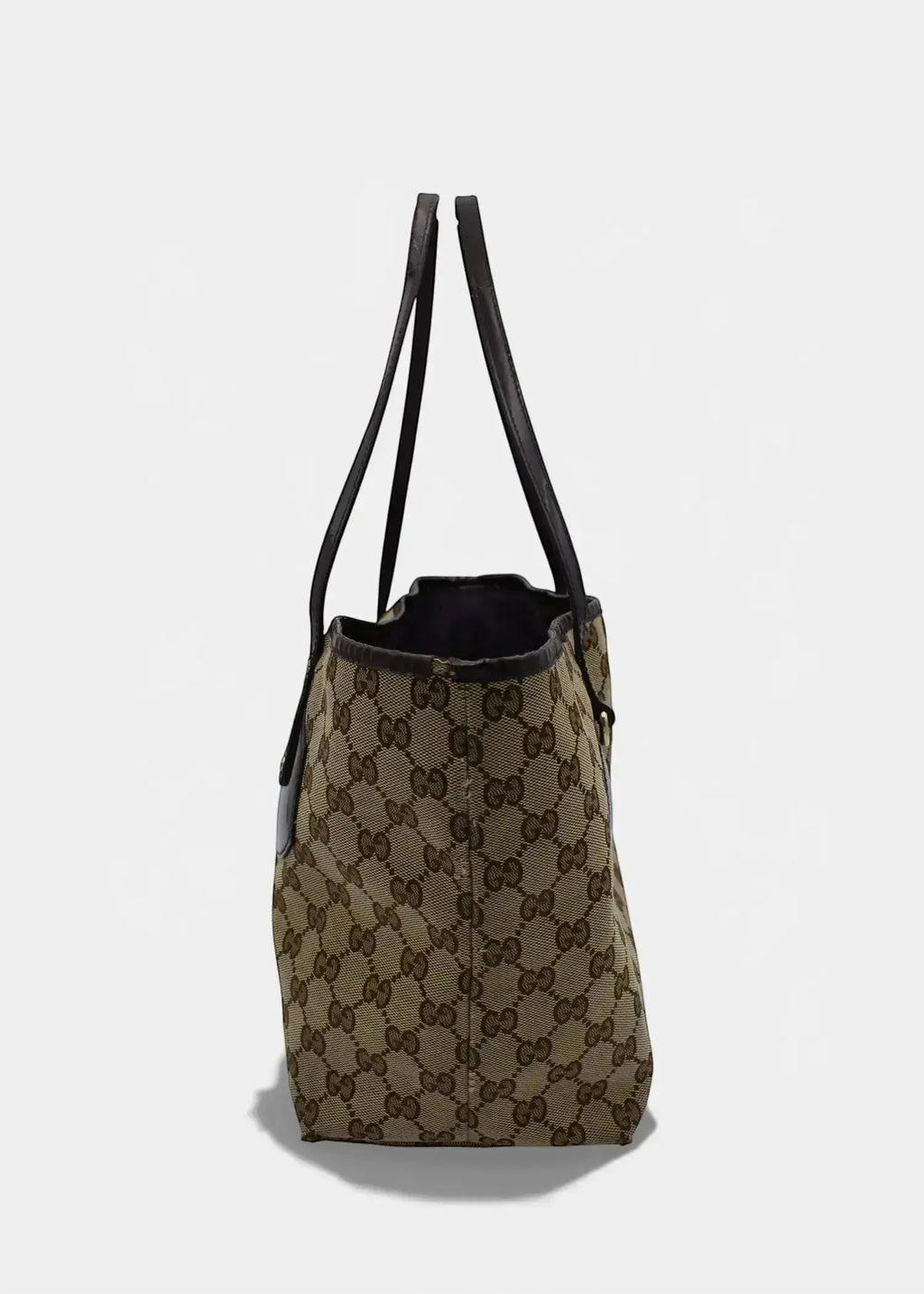 Preloved | Gucci GG Monogram Totebag med Sort / Lilla PVC Læder Gucci