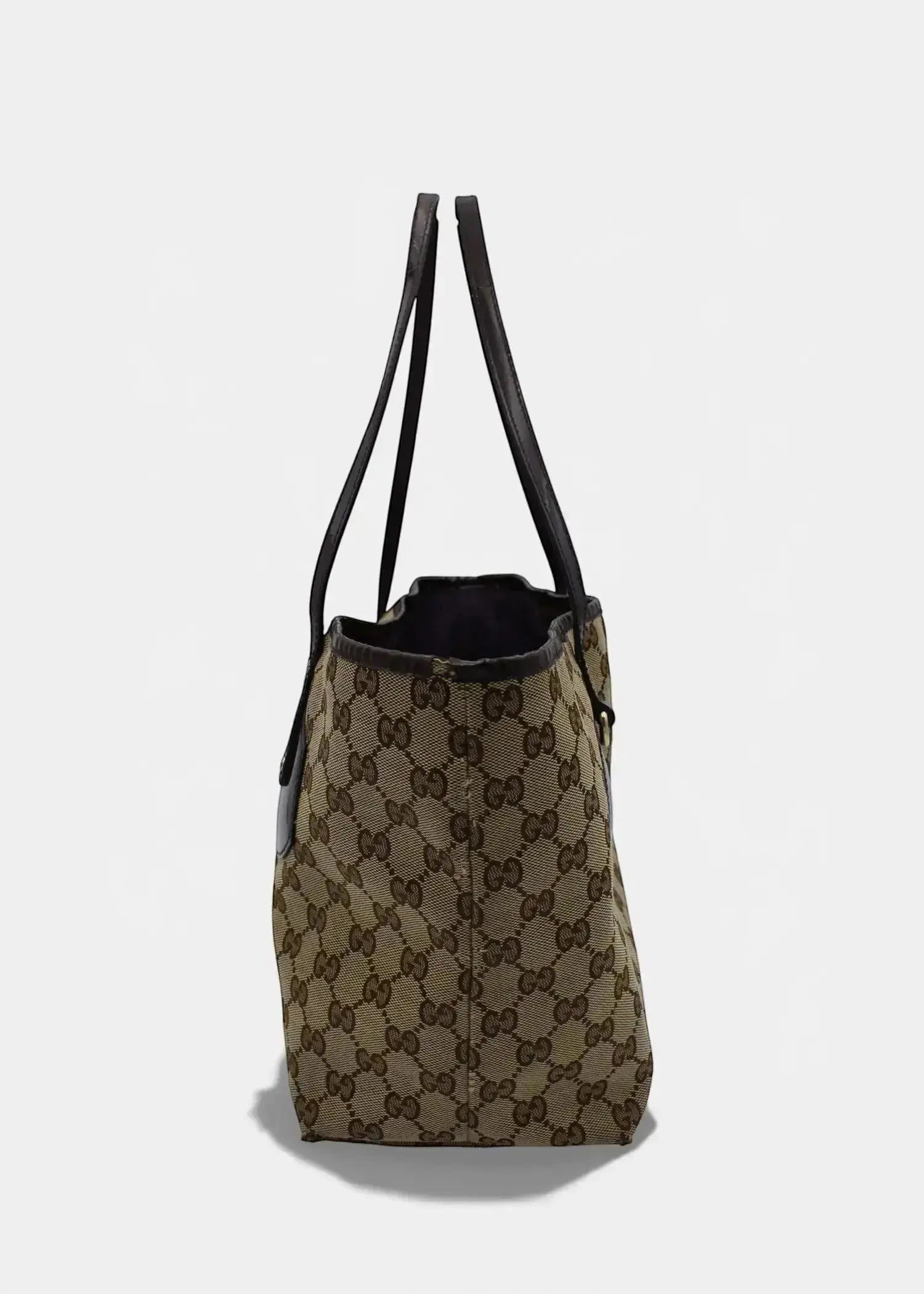 Preloved | Gucci GG Monogram Totebag med Sort / Lilla PVC Læder Gucci