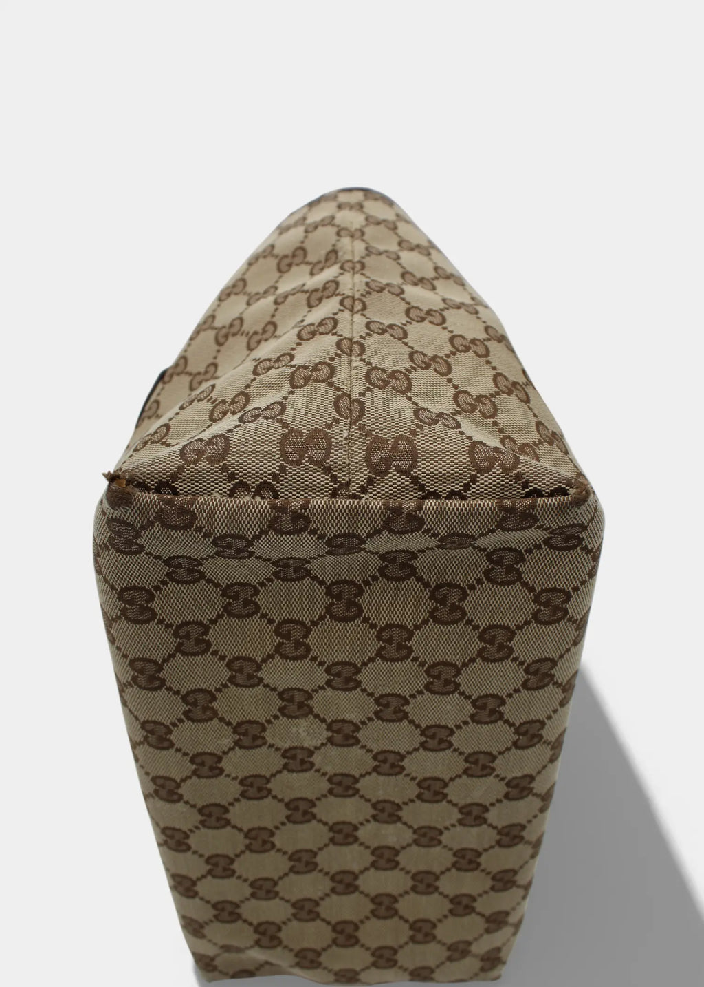 Preloved | Gucci GG Monogram Totebag med Sort PVC Læder