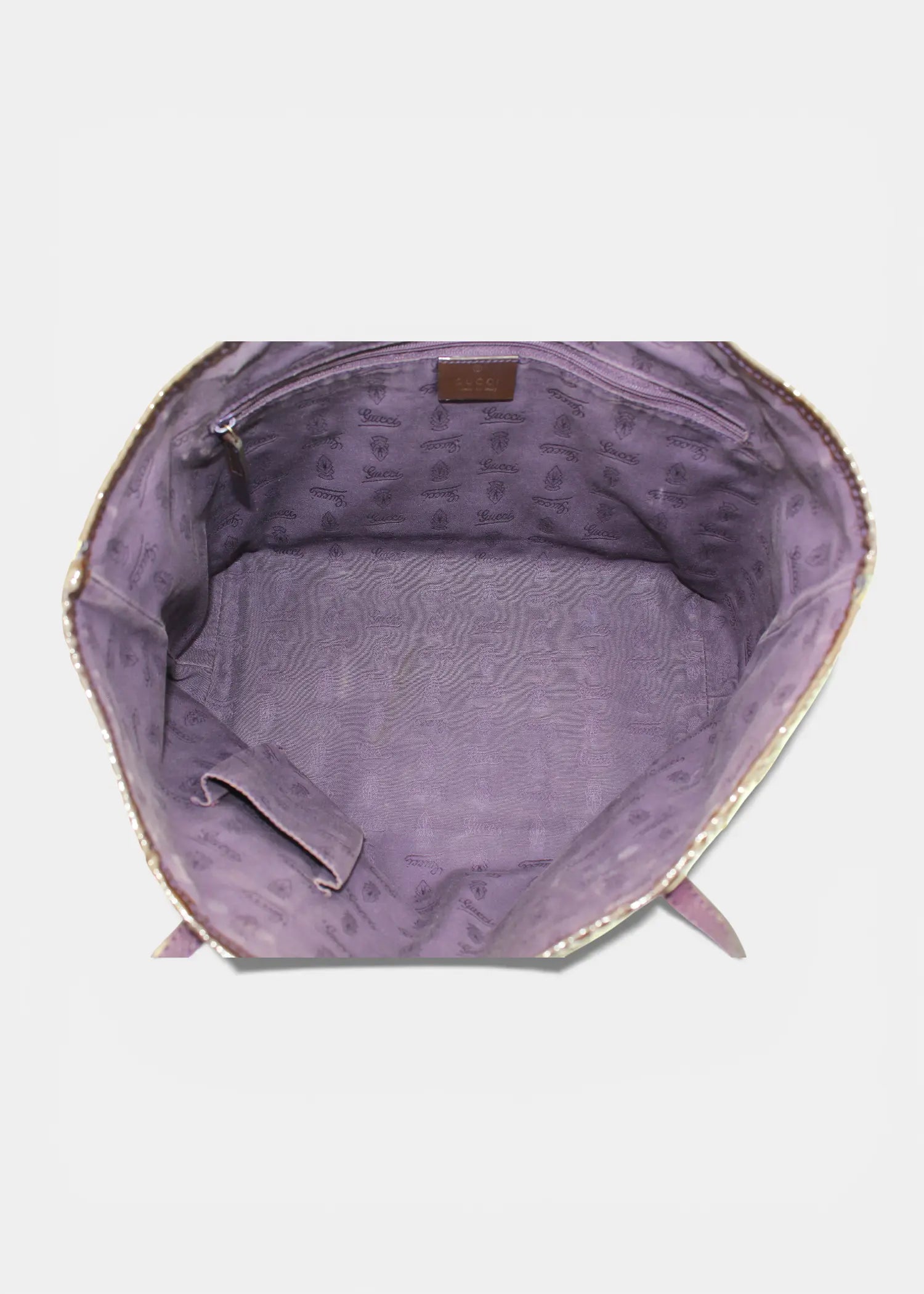 Preloved | Gucci GG Monogram Totebag med Sort PVC Læder