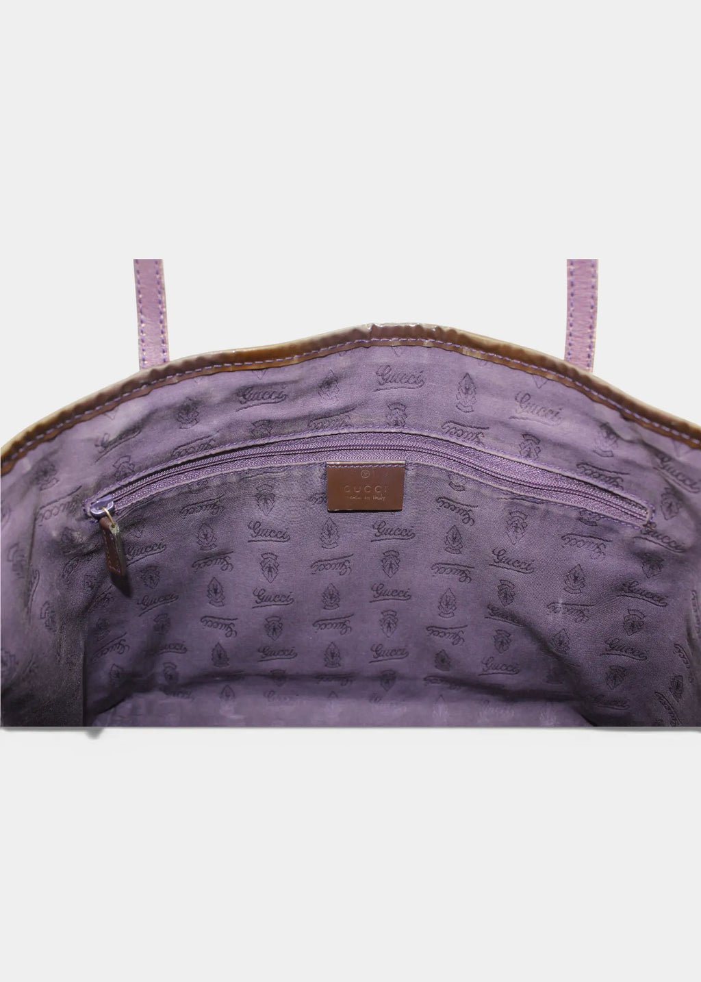 Preloved | Gucci GG Monogram Totebag med Sort PVC Læder