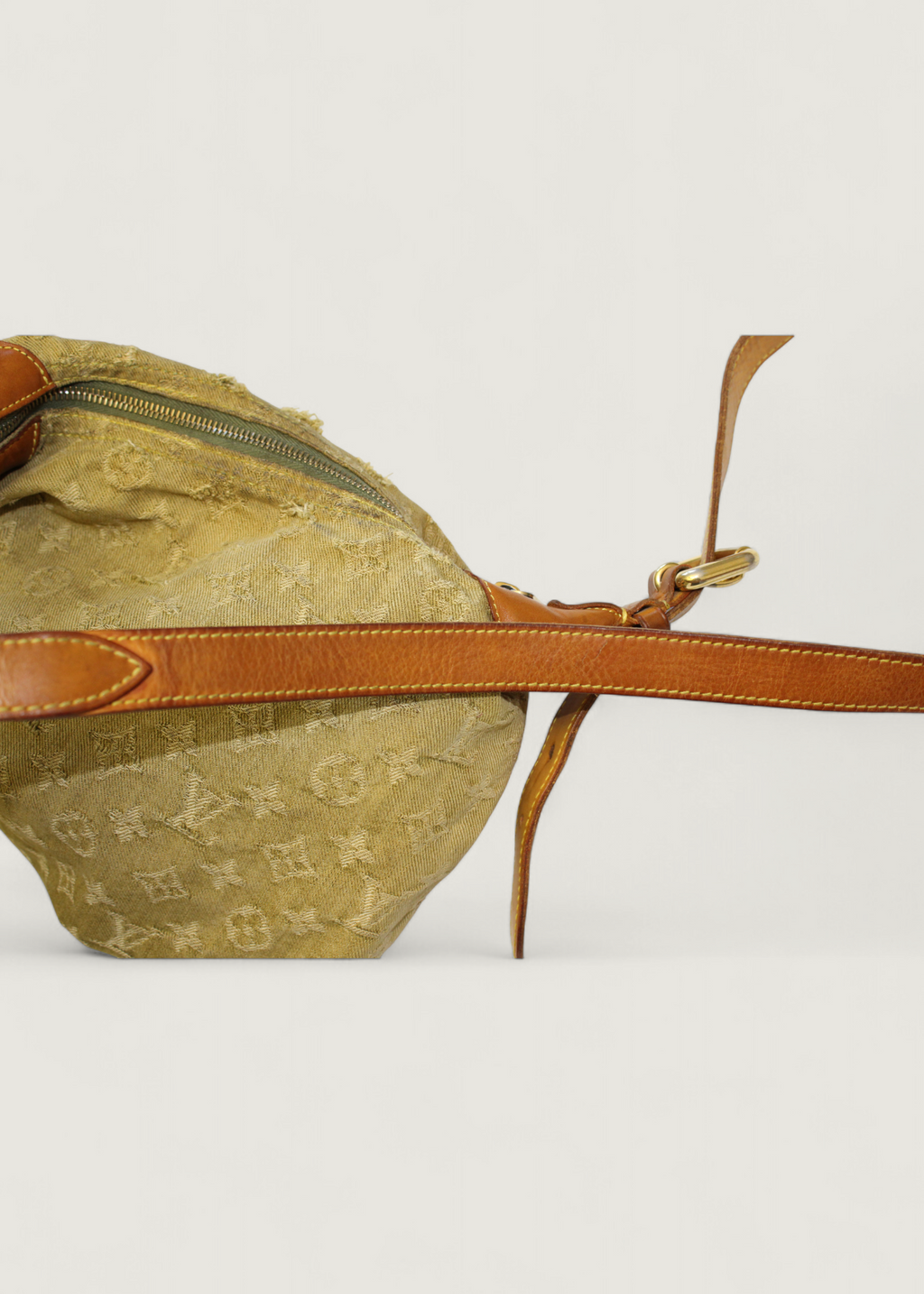 Preloved | Louis Vuitton Monogram Denim Baggy PM Crossbody i Grøn Gul Lichen Canvas