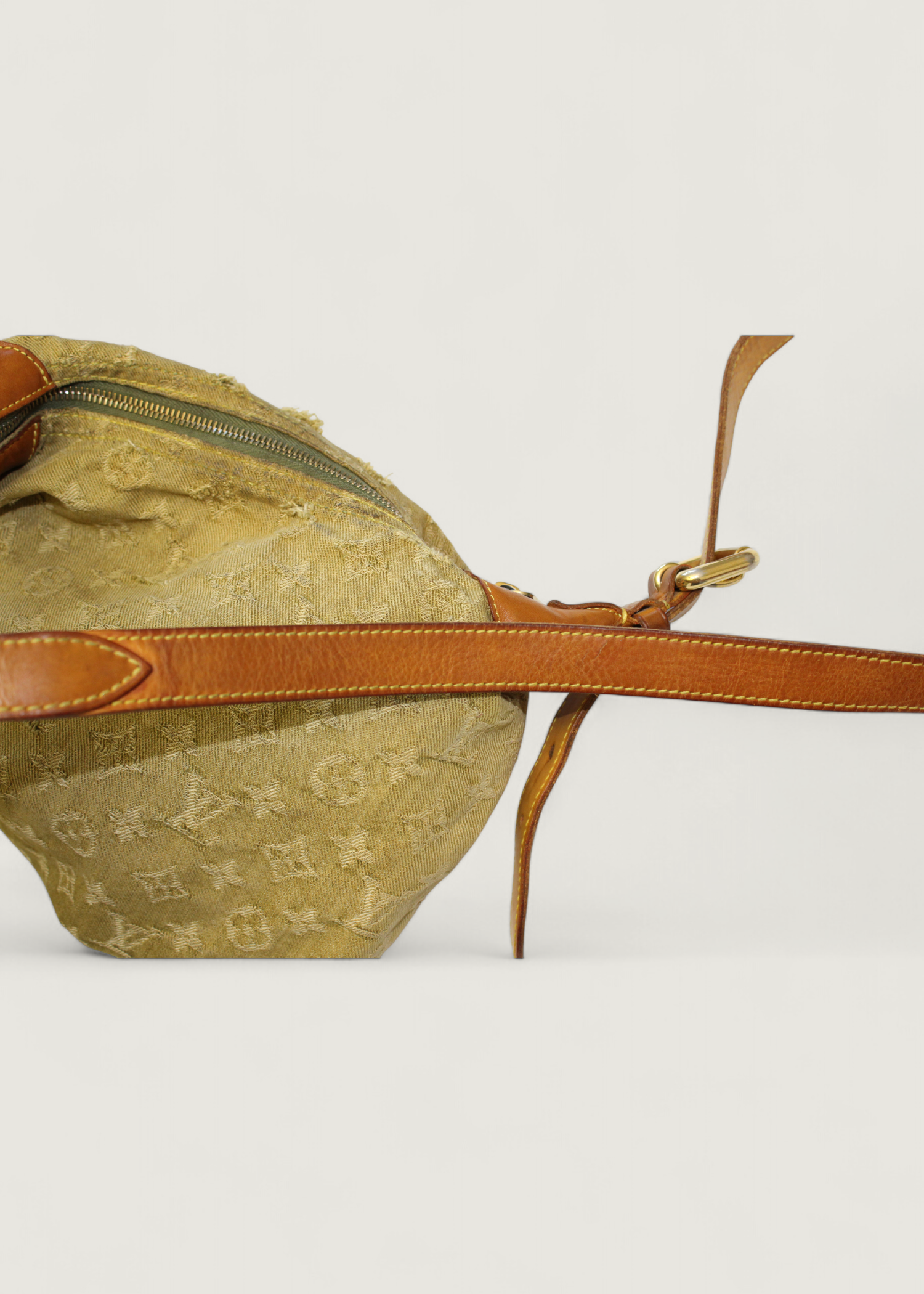 Preloved | Louis Vuitton Monogram Denim Baggy PM Crossbody i Grøn Gul Lichen Canvas