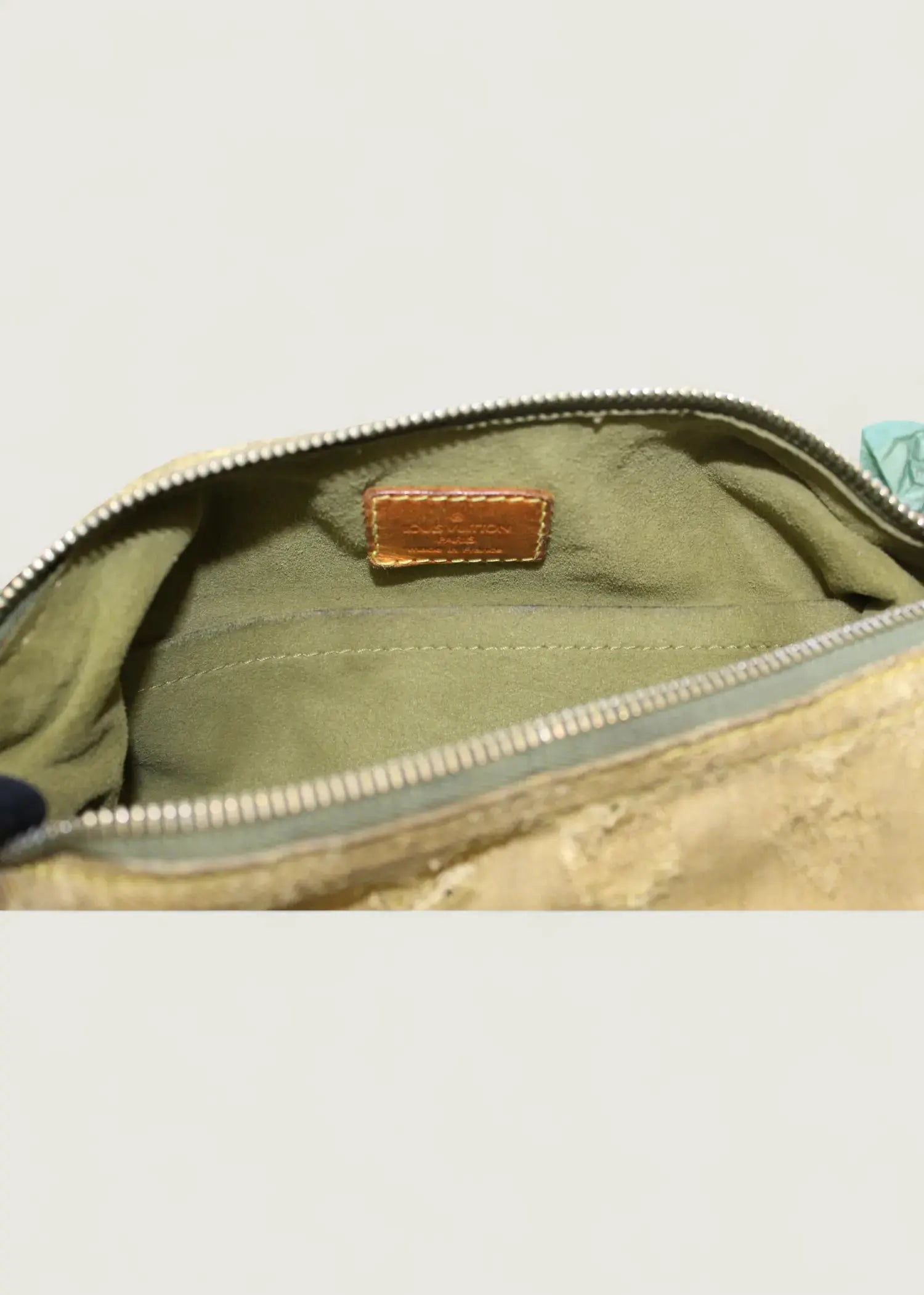 Preloved | Louis Vuitton Monogram Denim Baggy PM Crossbody i Grøn Gul Lichen Canvas Louis Vuitton