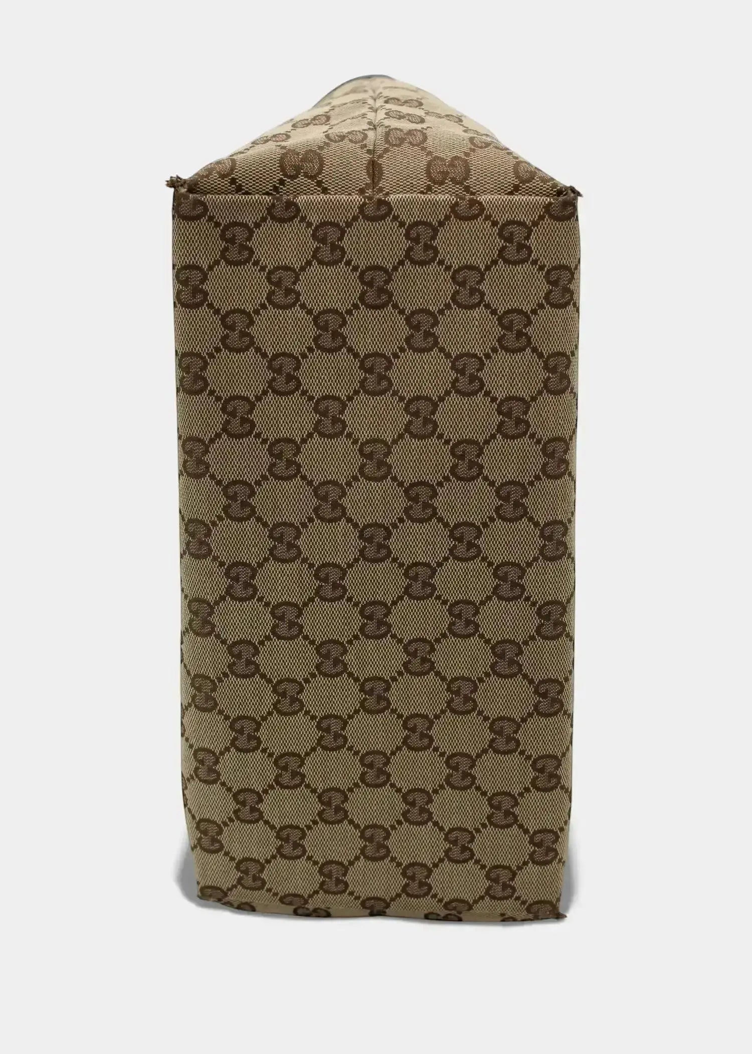 Preloved | Gucci GG Monogram Totebag med Sort PVC Læder Gucci