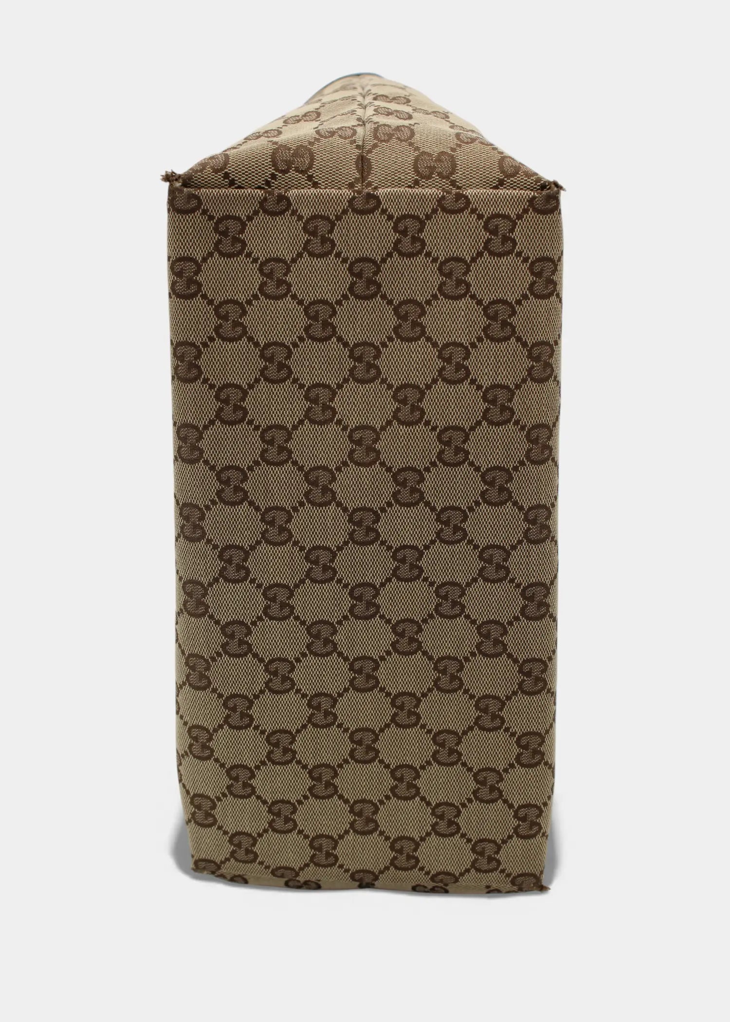 Preloved | Gucci GG Monogram Totebag med Sort PVC Læder