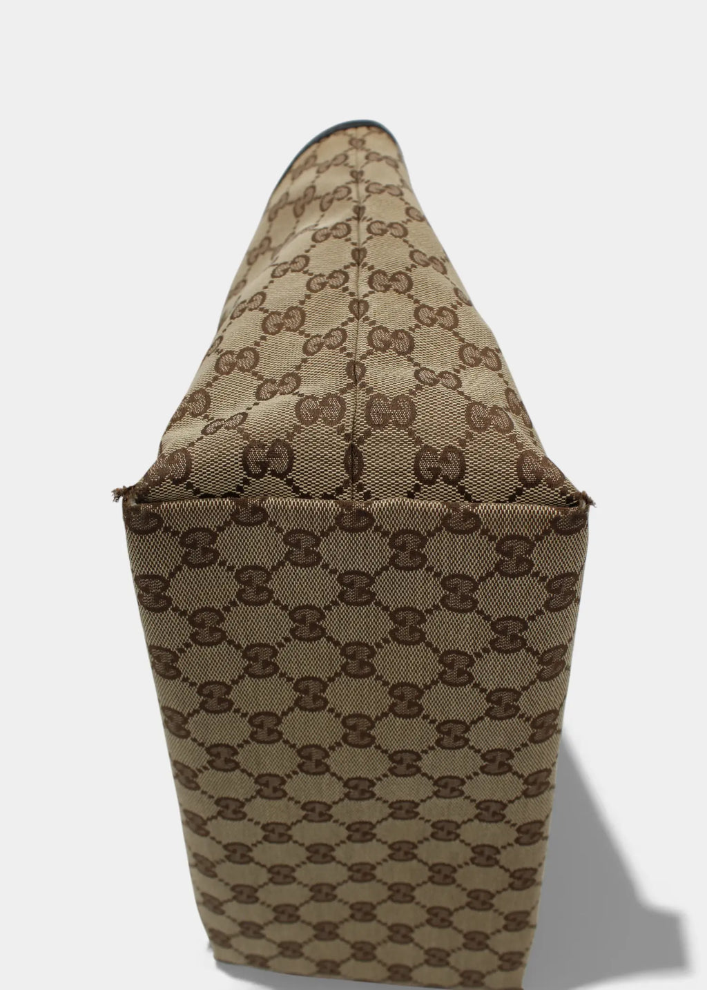 Preloved | Gucci GG Monogram Totebag med Sort PVC Læder