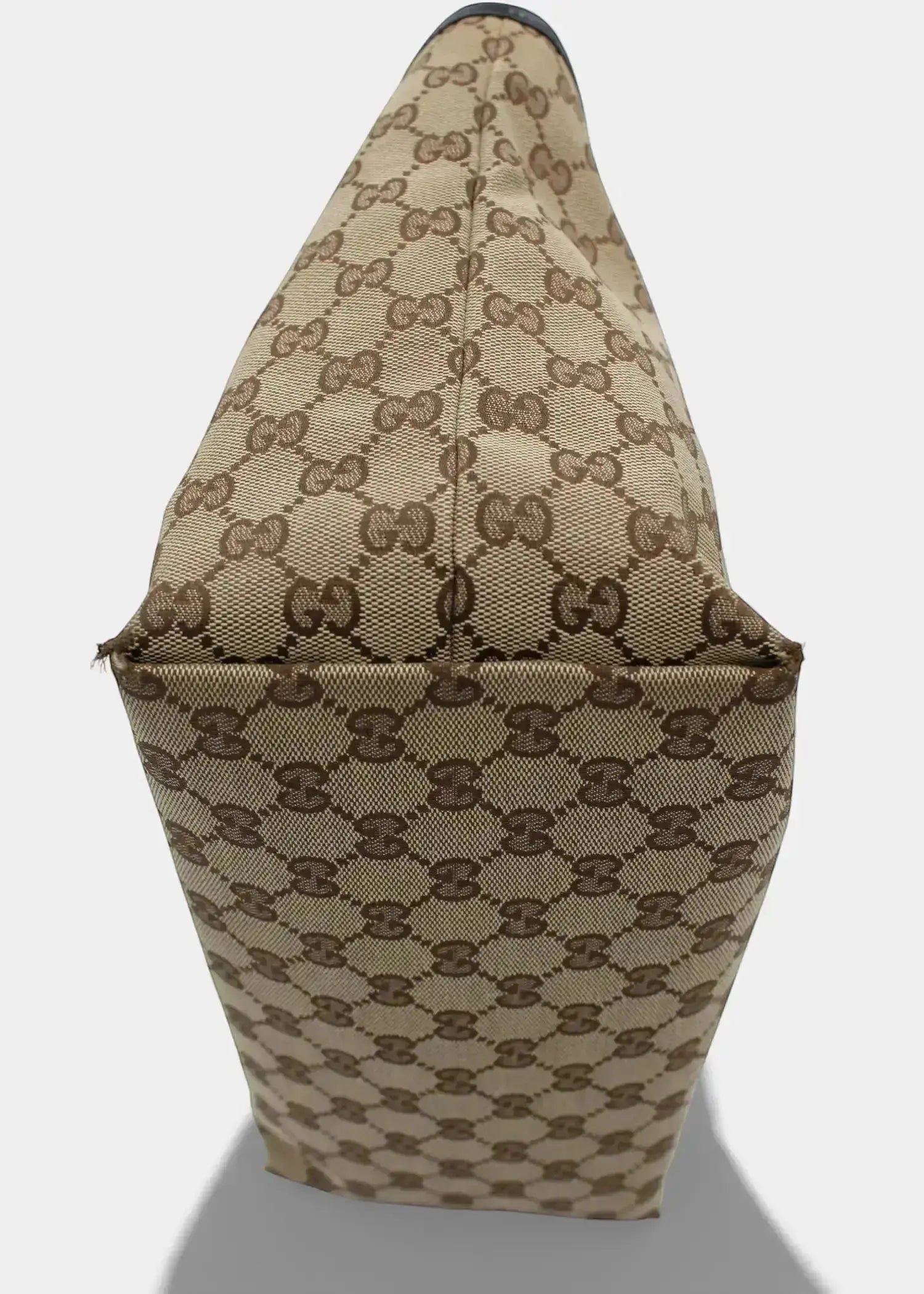 Preloved | Gucci GG Monogram Totebag med Sort PVC Læder Gucci