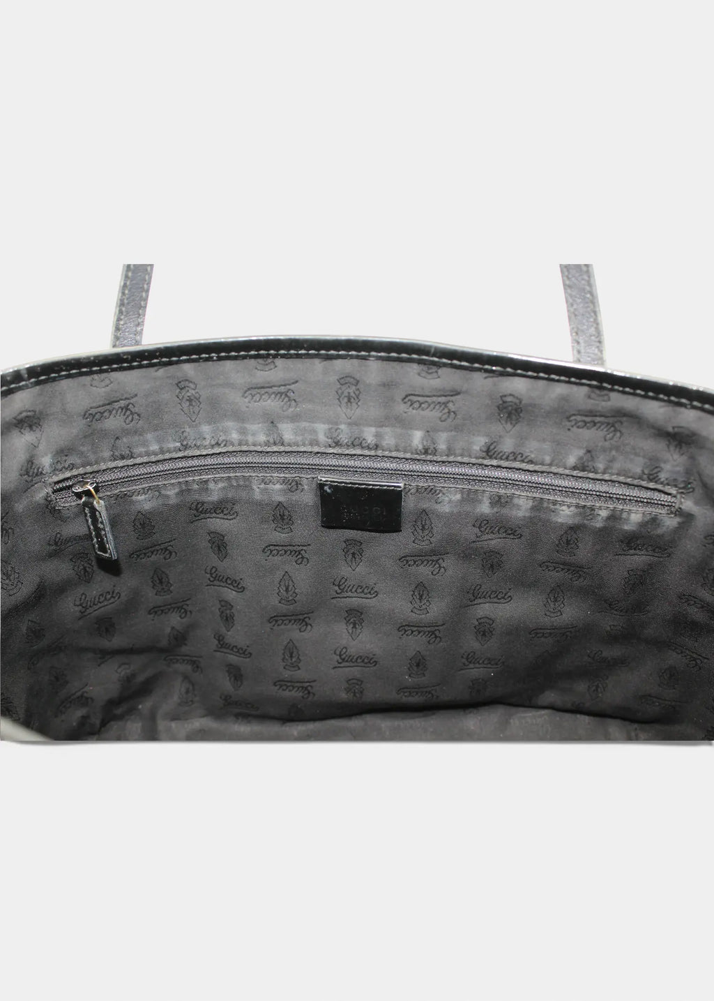 Preloved | Gucci GG Monogram Totebag med Sort PVC Læder