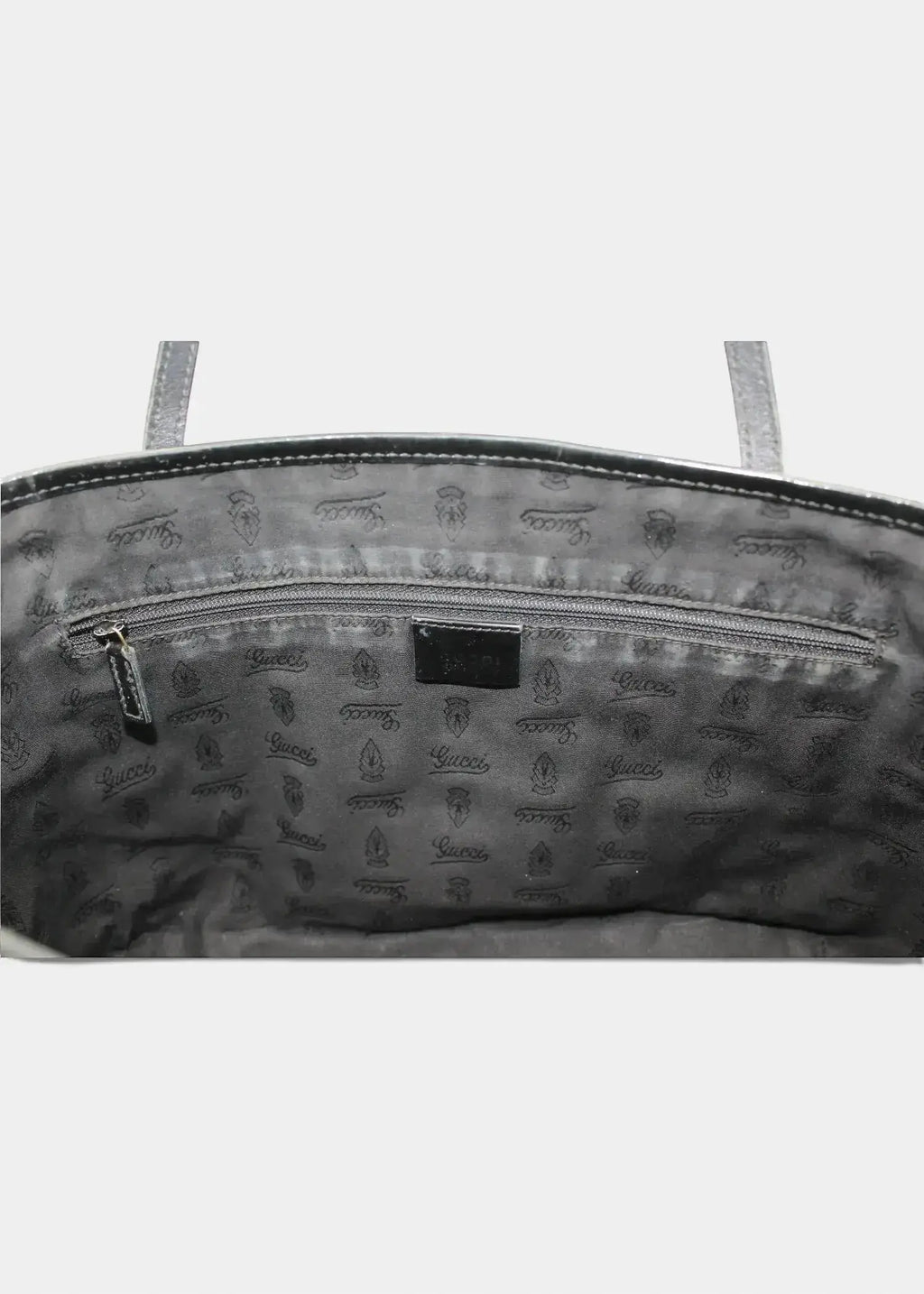 Preloved | Gucci GG Monogram Totebag med Sort PVC Læder Gucci