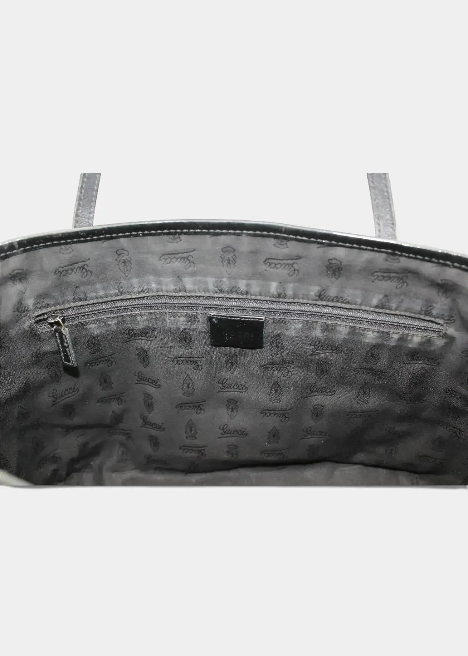 Preloved | Gucci GG Monogram Totebag med Sort PVC Læder Gucci