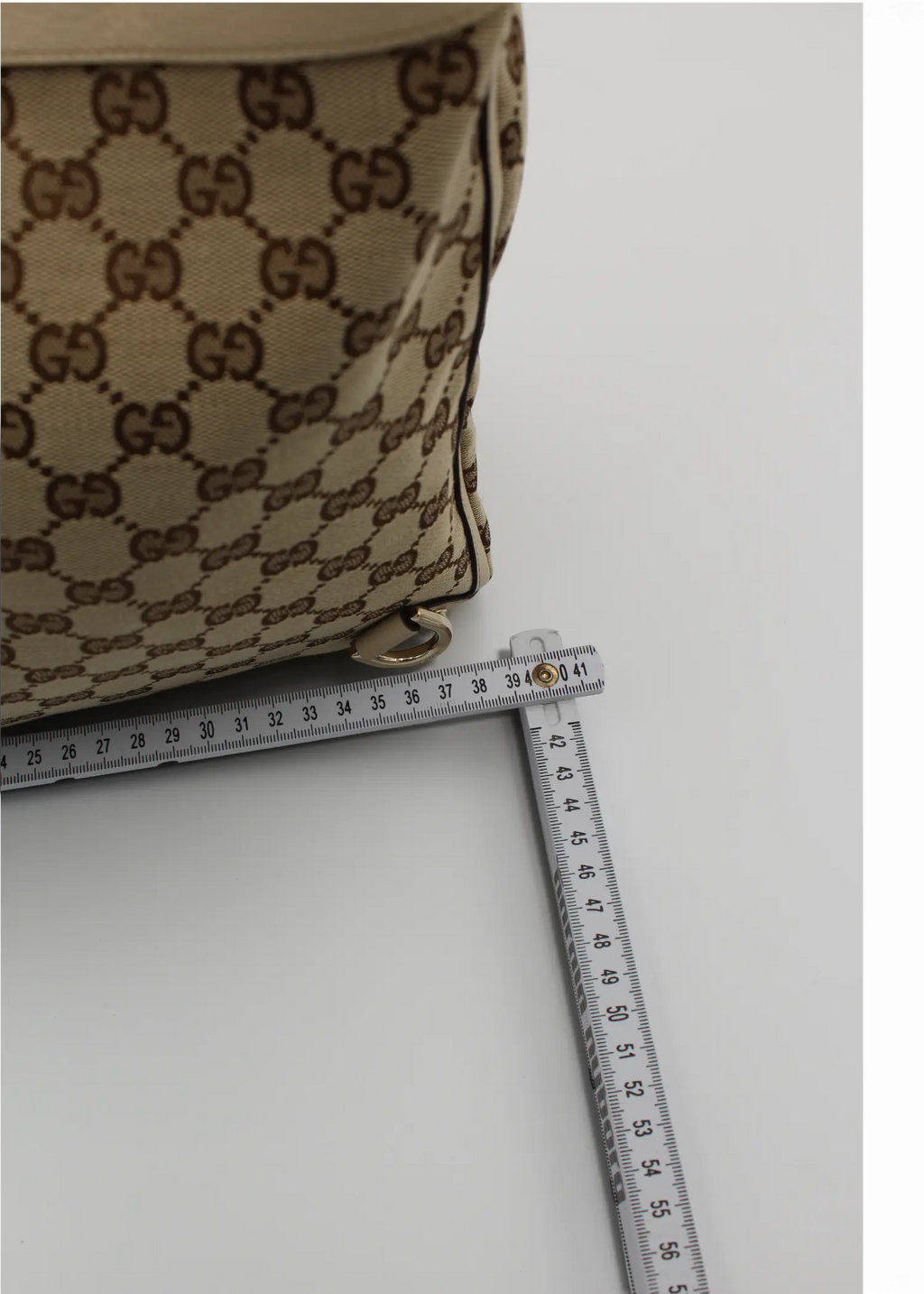 Preloved | Gucci GG Monogram Totebag Abbey med Hvid Læder