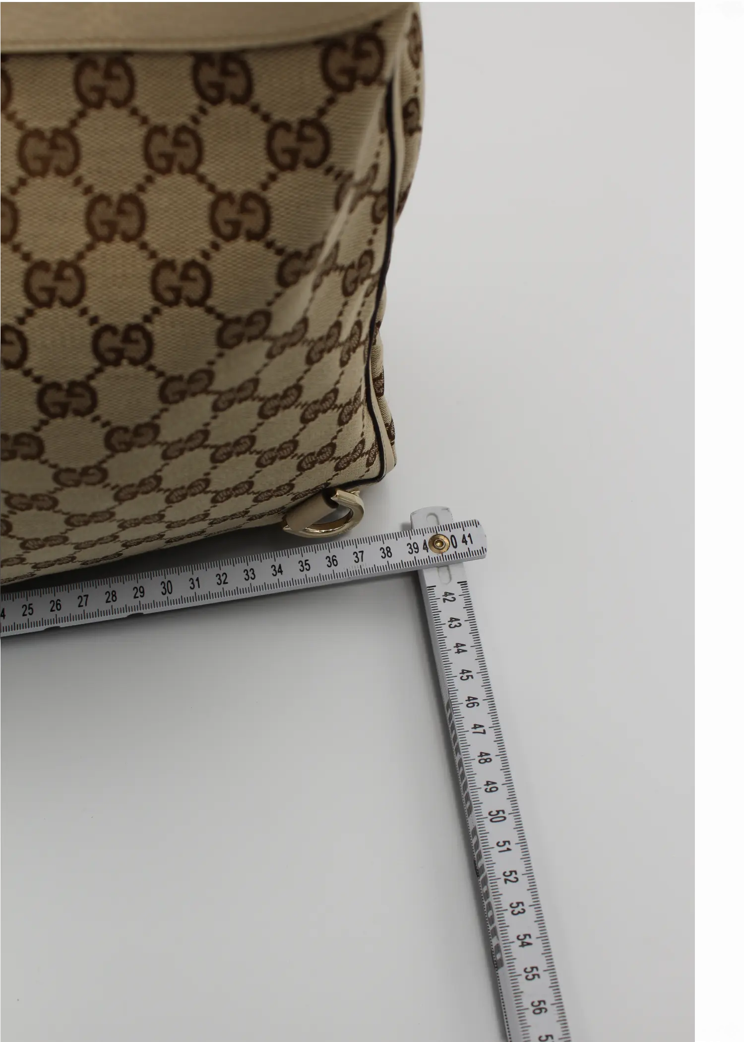 Preloved | Gucci GG Monogram Totebag Abbey med Hvid Læder