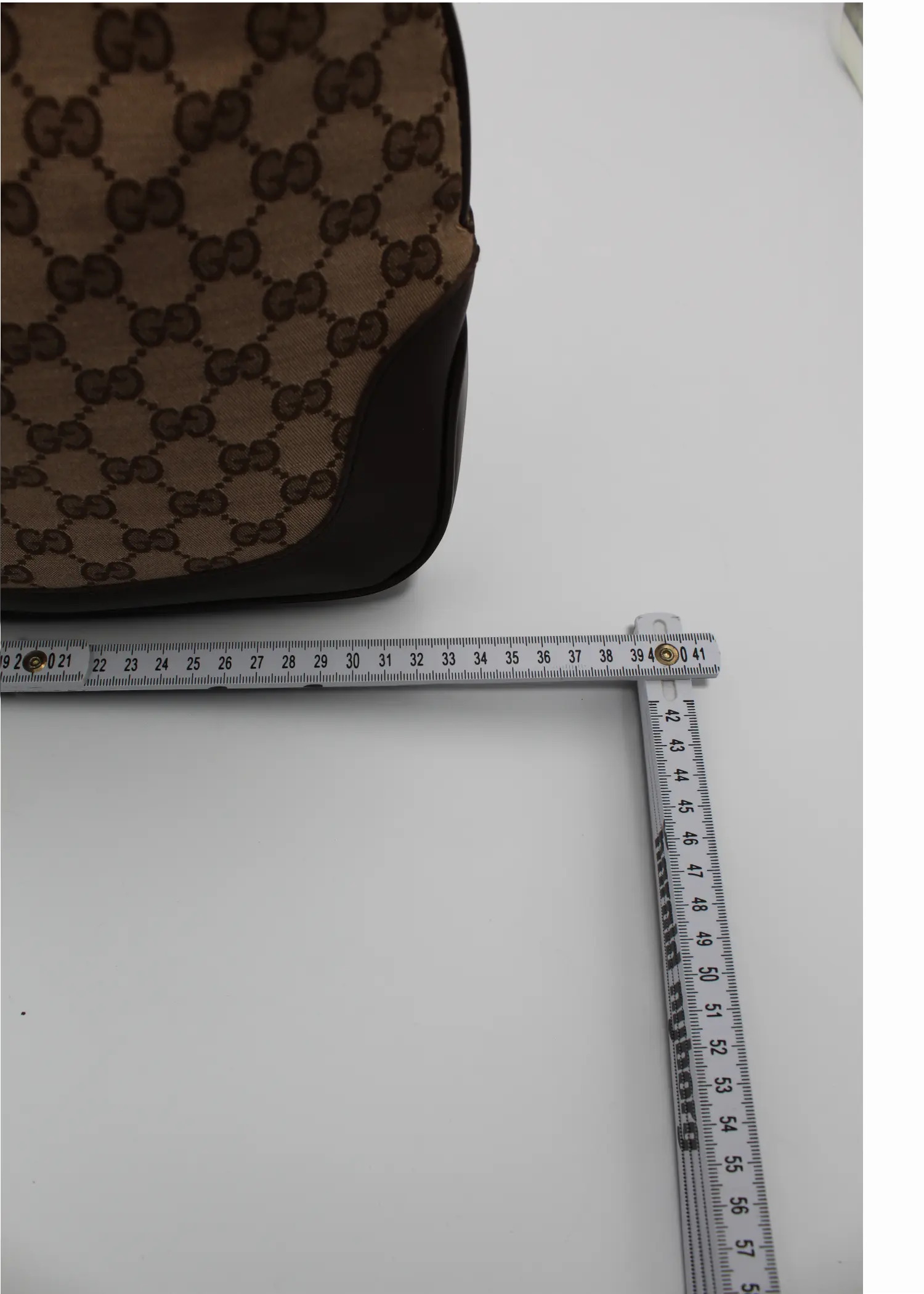 Preloved | Gucci GG Monogram Skuldertaske Jackie med Brun Læder