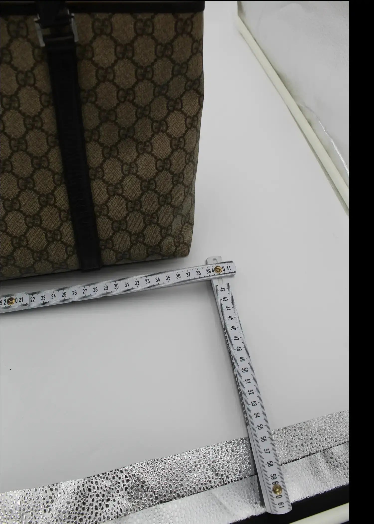 Preloved | Gucci GG Monogram Totebag med Brun Læder Gucci