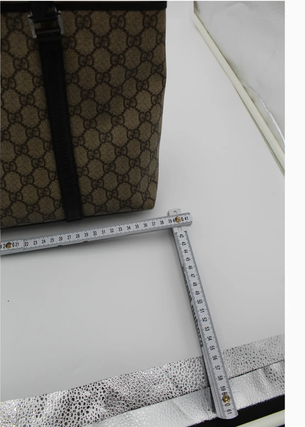 Preloved | Gucci GG Monogram Totebag med Brun Læder