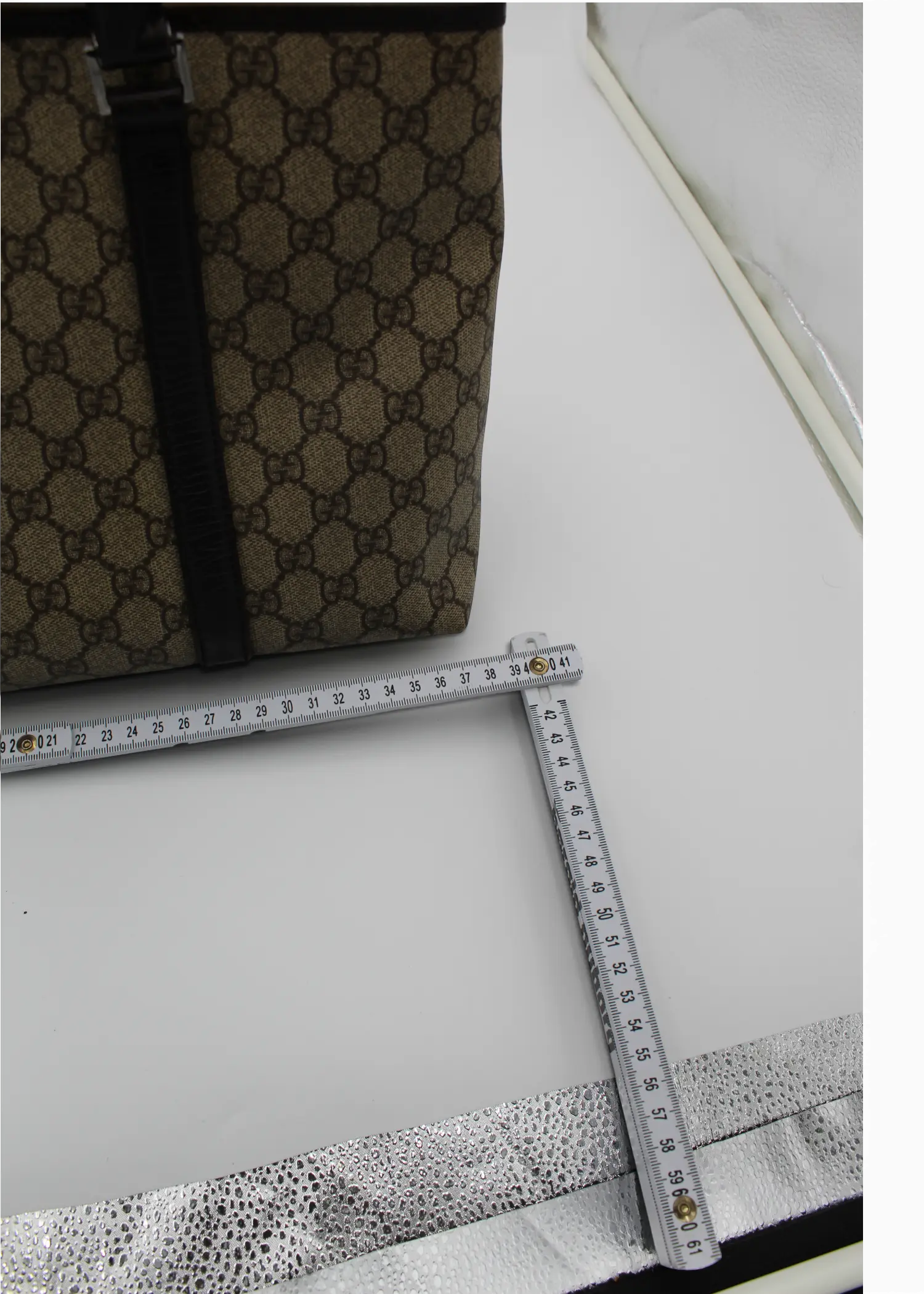 Preloved | Gucci GG Monogram Totebag med Brun Læder