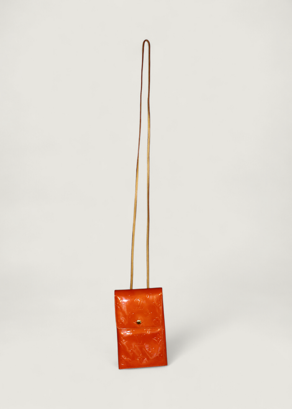 Preloved | Louis Vuitton Monogram Vernis Walker Pochette Crossbody Pung i Orange Patent Læder