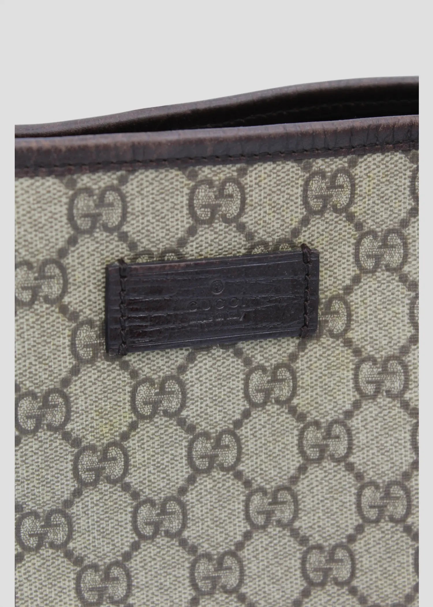 Preloved | Gucci GG Monogram Totebag med Brun Læder