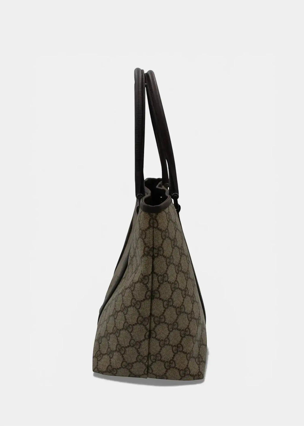 Preloved | Gucci GG Monogram Totebag med Brun Læder Gucci