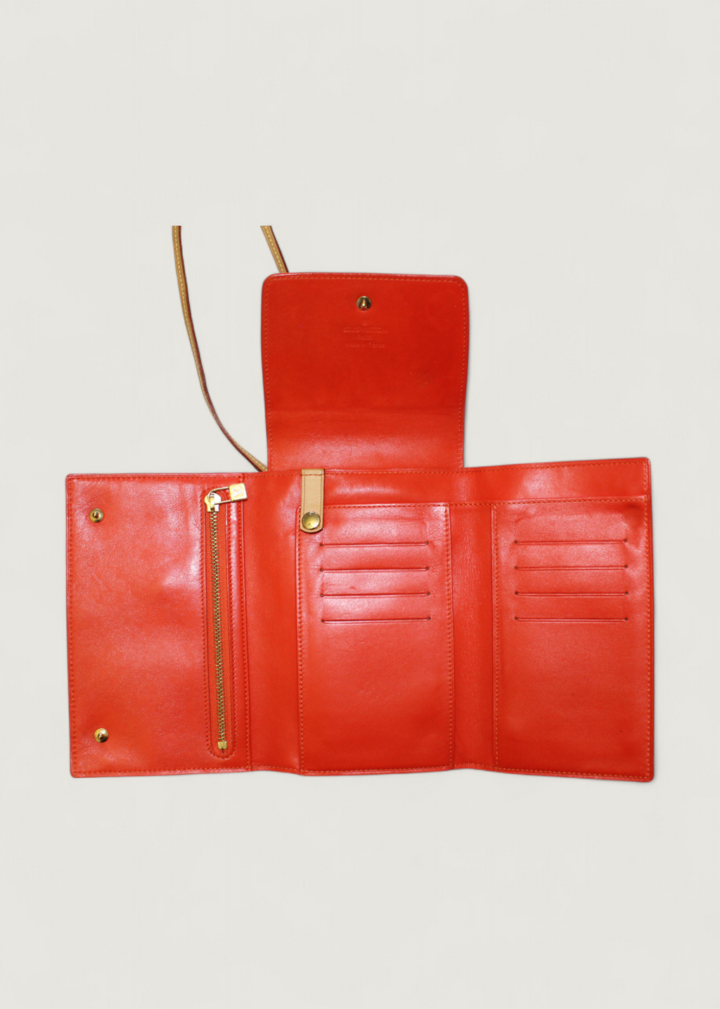 Preloved | Louis Vuitton Monogram Vernis Walker Pochette Crossbody Pung i Orange Patent Læder