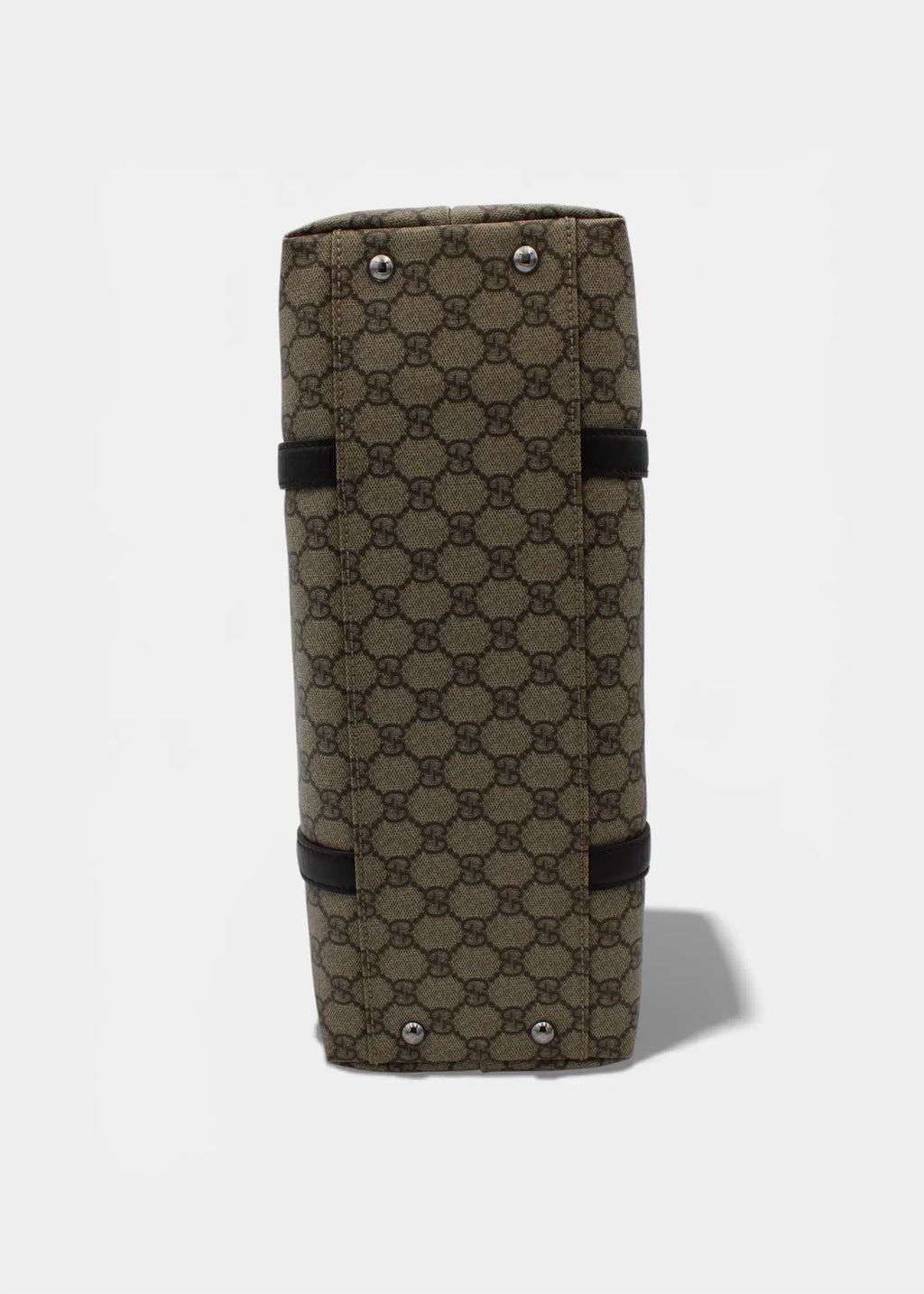 Preloved | Gucci GG Monogram Totebag med Brun Læder