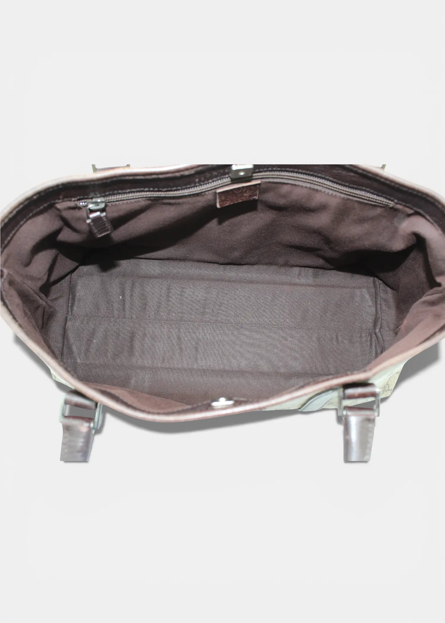 Preloved | Gucci GG Monogram Totebag med Brun Læder