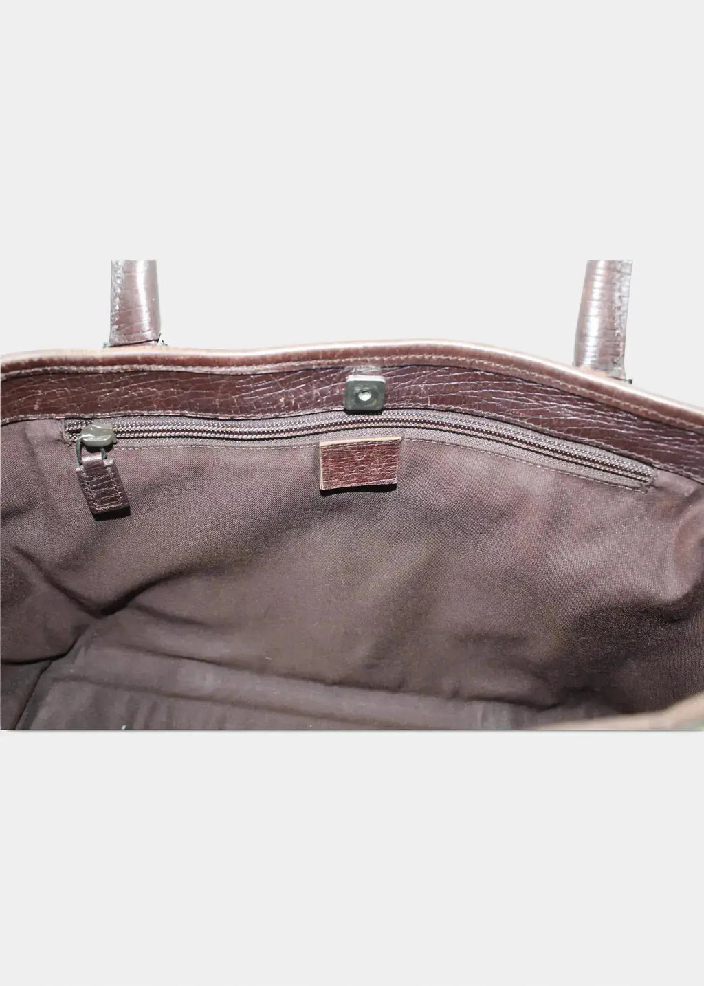 Preloved | Gucci GG Monogram Totebag med Brun Læder Gucci