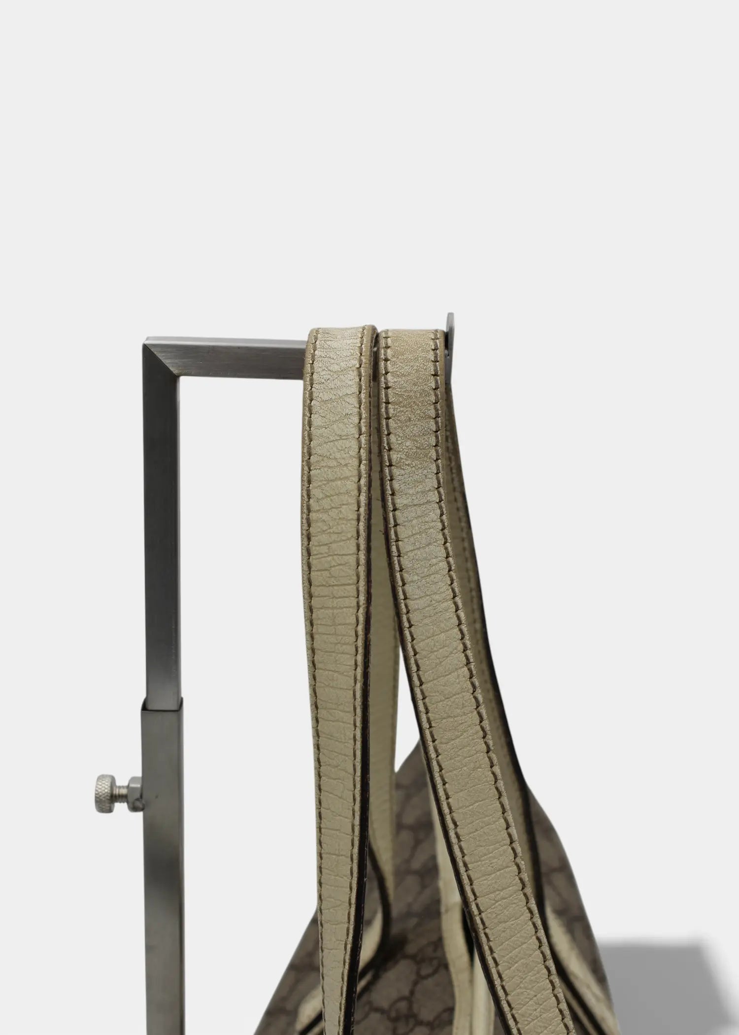 Preloved | Gucci GG Monogram Totebag med Hvid Læder